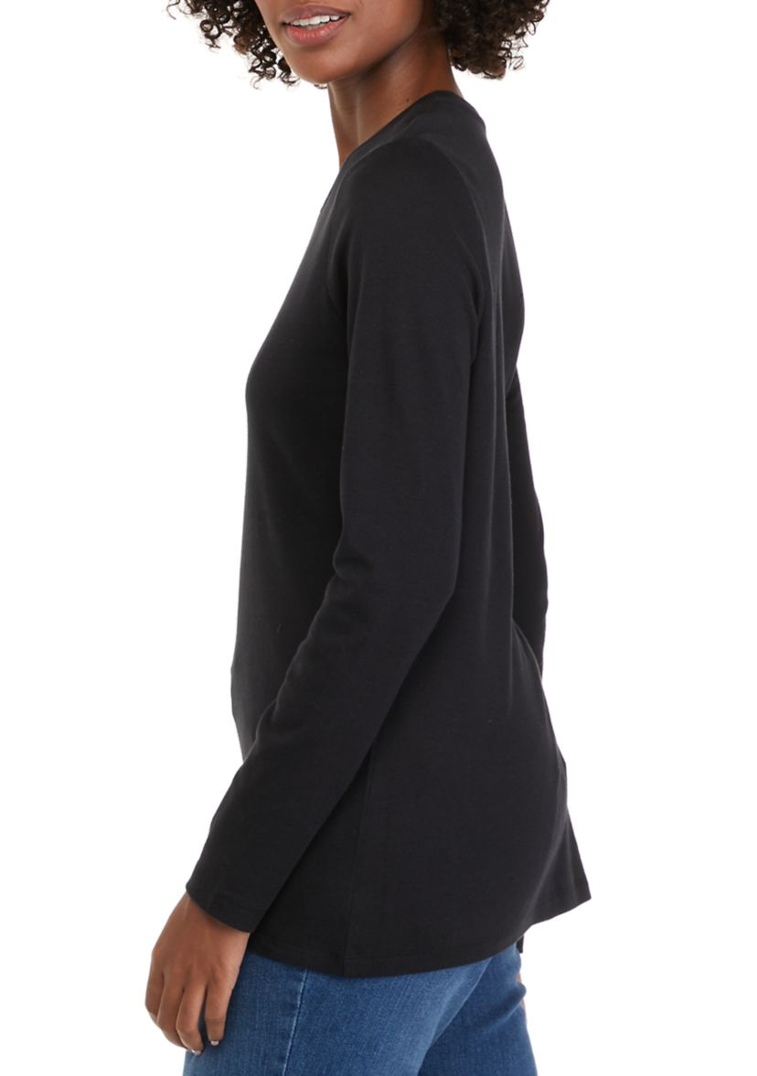 Womens Long Sleeve Crew Neck Top