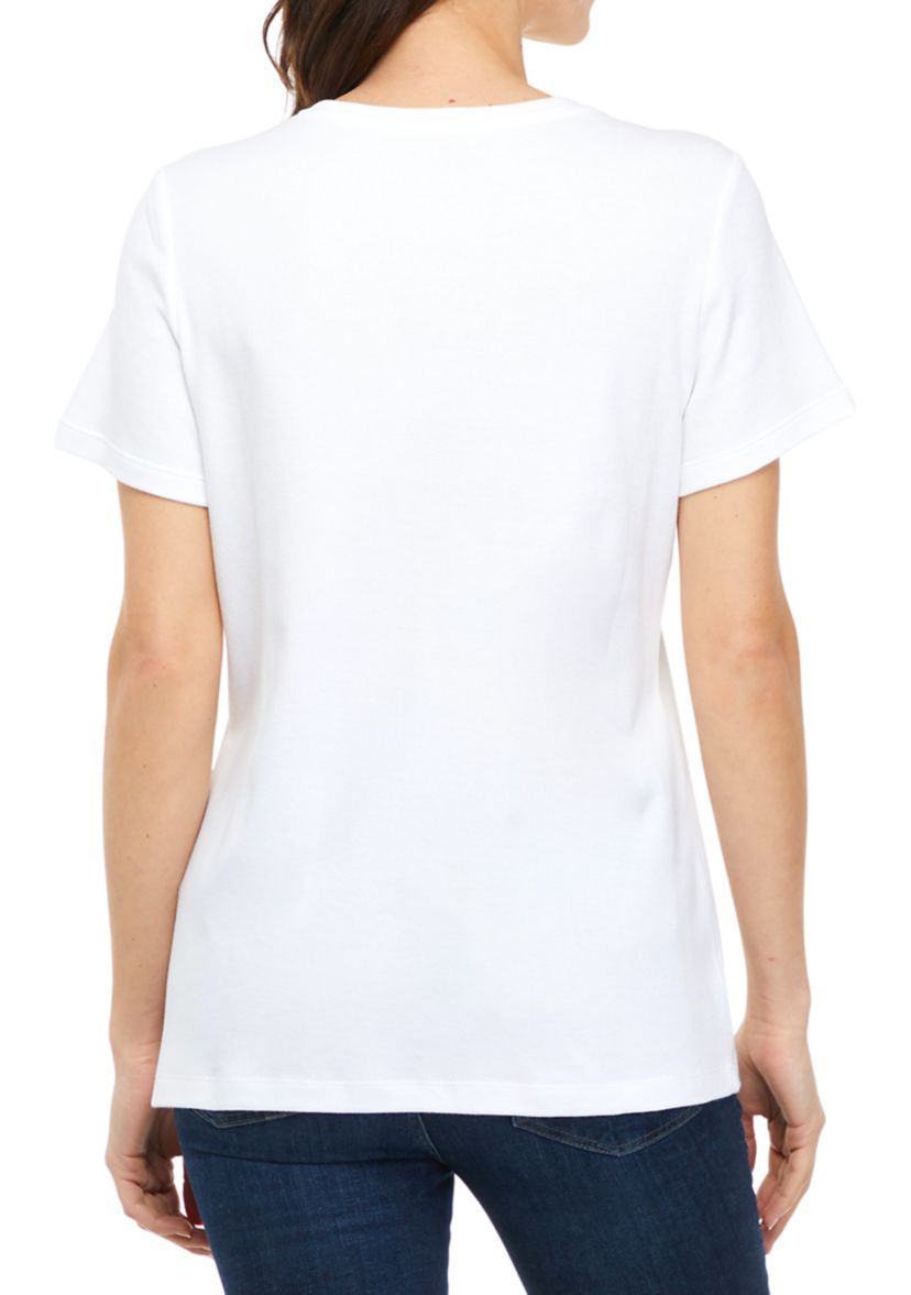 Womens Short Sleeve Bouquet T-Shirt