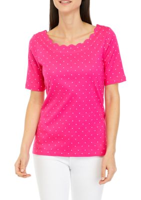 Kim Rogers® Perfectly Soft 34 Sleeve Crew Neck T Shirt Belk