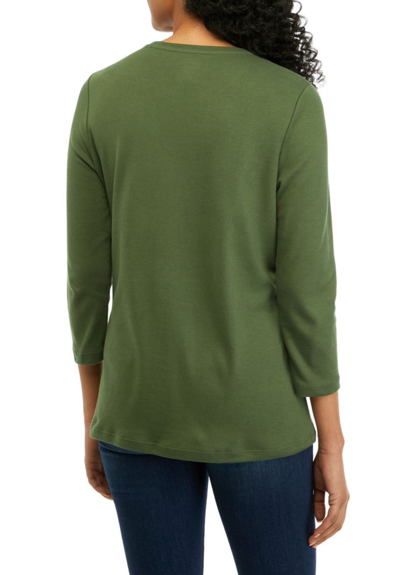 Womens Solid Fashion T-Shirt
