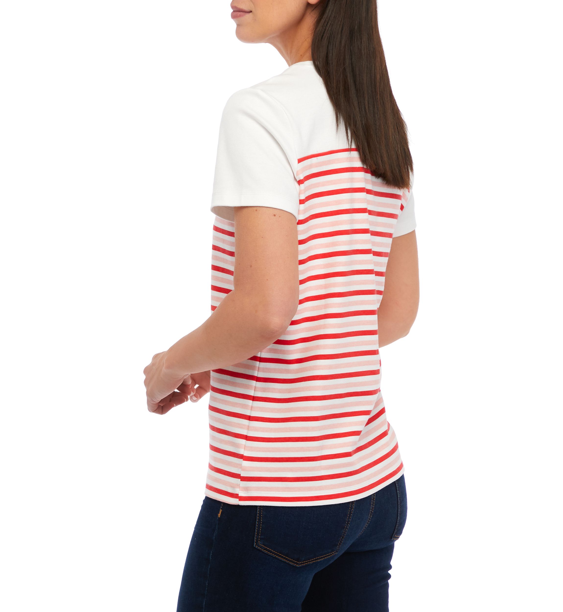 Womens Short Sleeve Striped T-Shirt