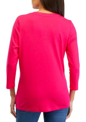 St. John's Bay Interlock Mens Crew Neck Long Sleeve Pocket T-Shirt