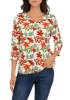 Blouses and Shirts  Paisley Split Neck Top RED POP MULTI - Talbots Womens  • Winners Chapel