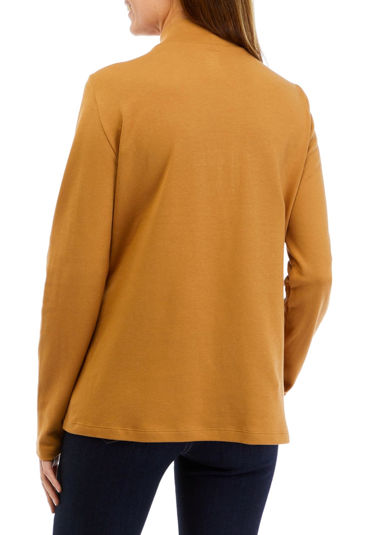 Womens Long Sleeve Mock Neck Top