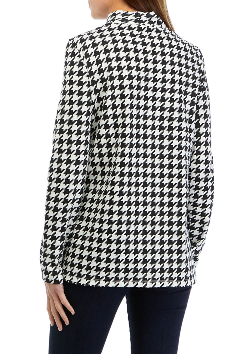 Womens Printed Mock Neck Top