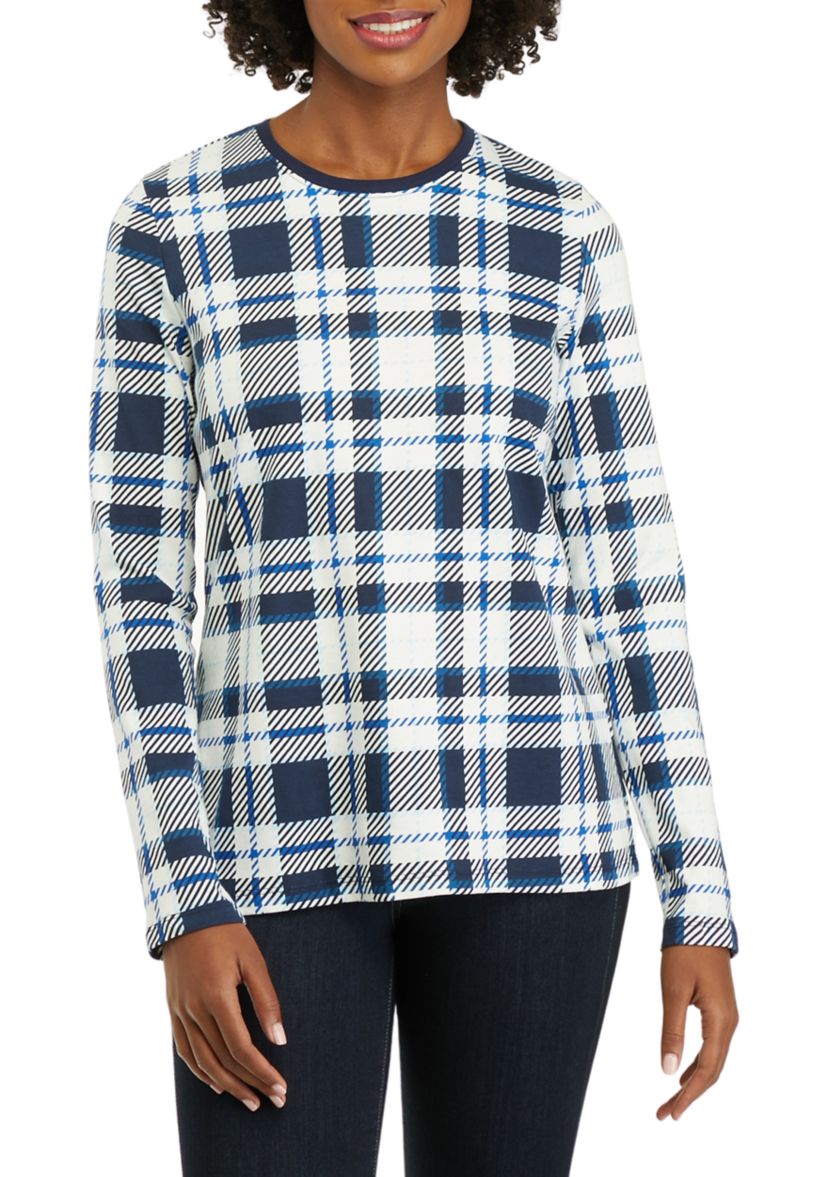 Womens Crew Neck Printed Top