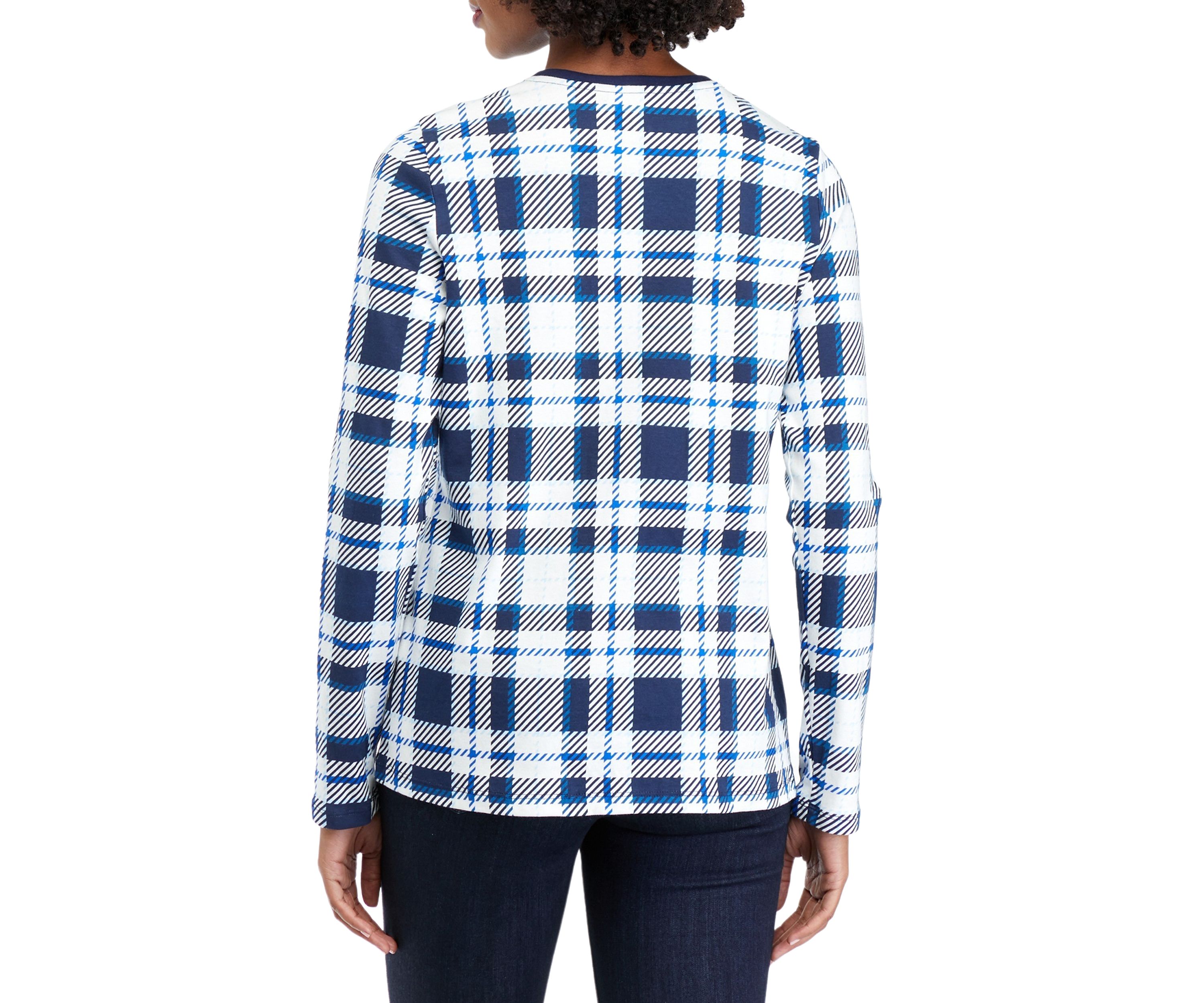 Womens Crew Neck Printed Top