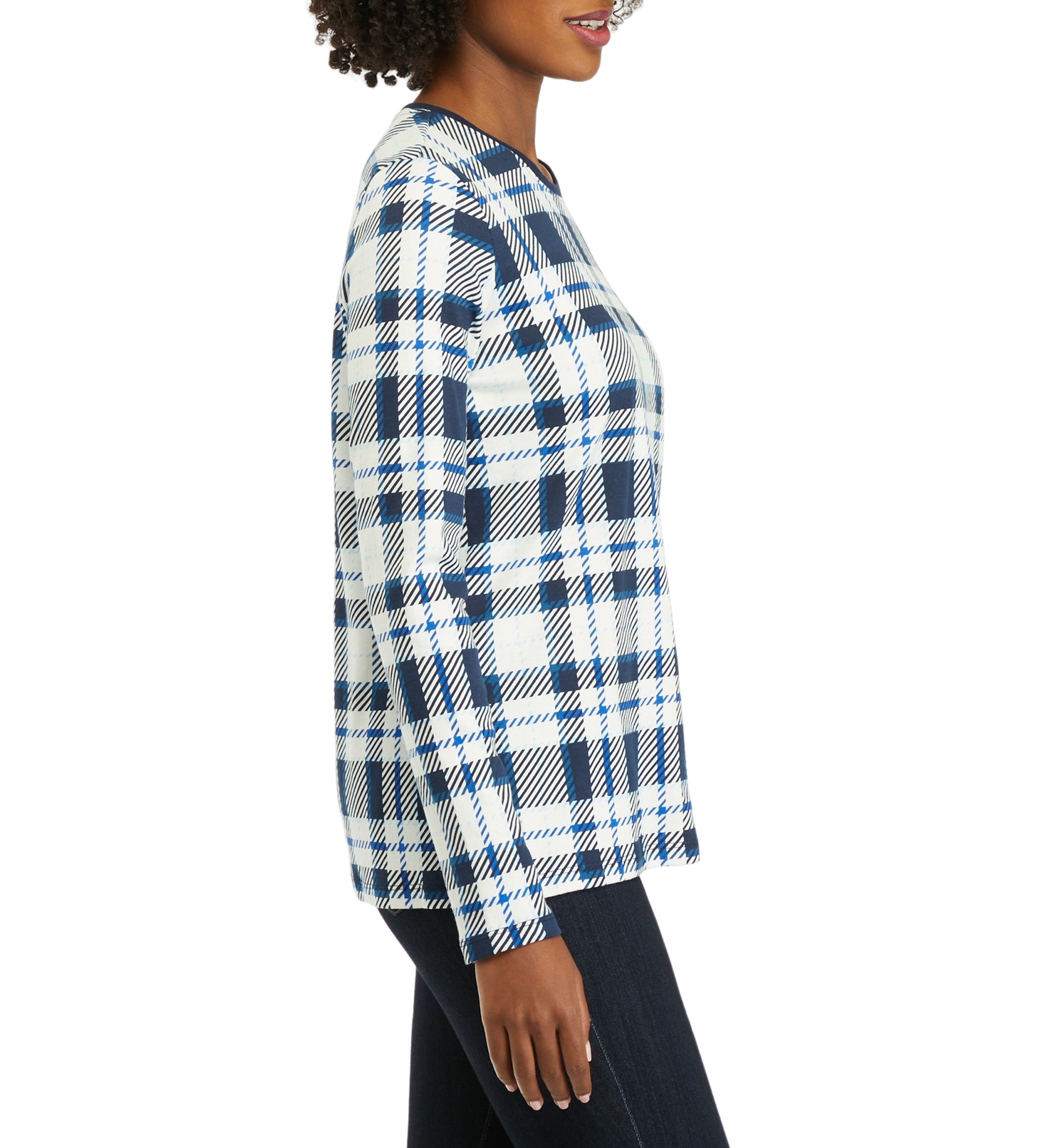 Womens Crew Neck Printed Top