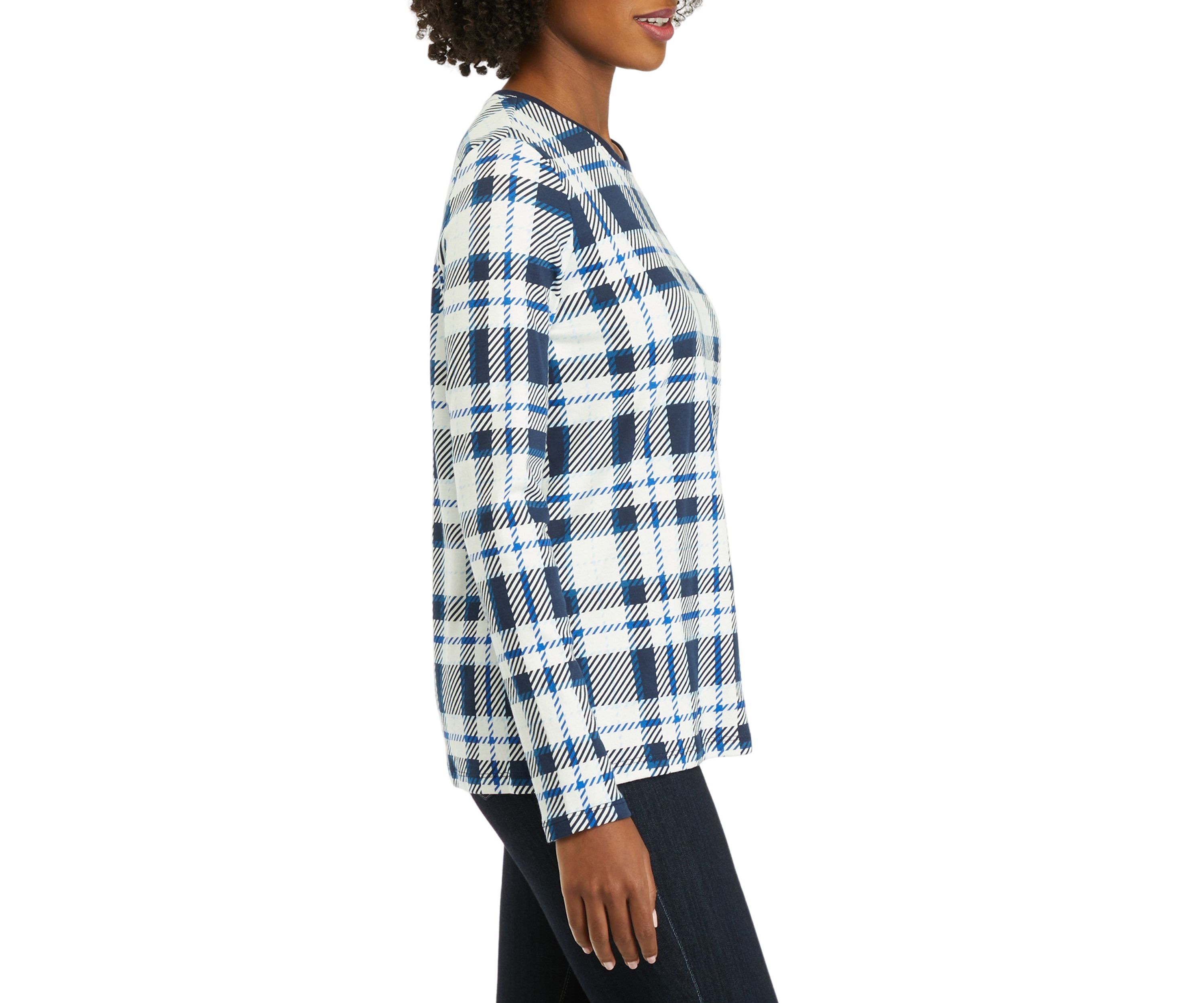 Womens Crew Neck Printed Top