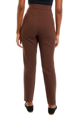 Kim Rogers Pants Women 8 Average 30X31 Camel Brown Stretch Tummy