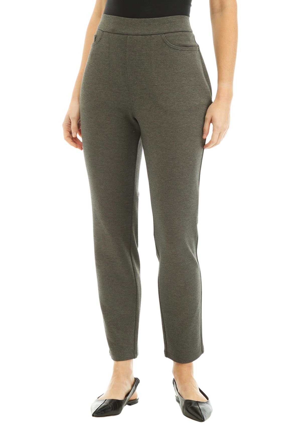 Womens Pull On Ponte Pants