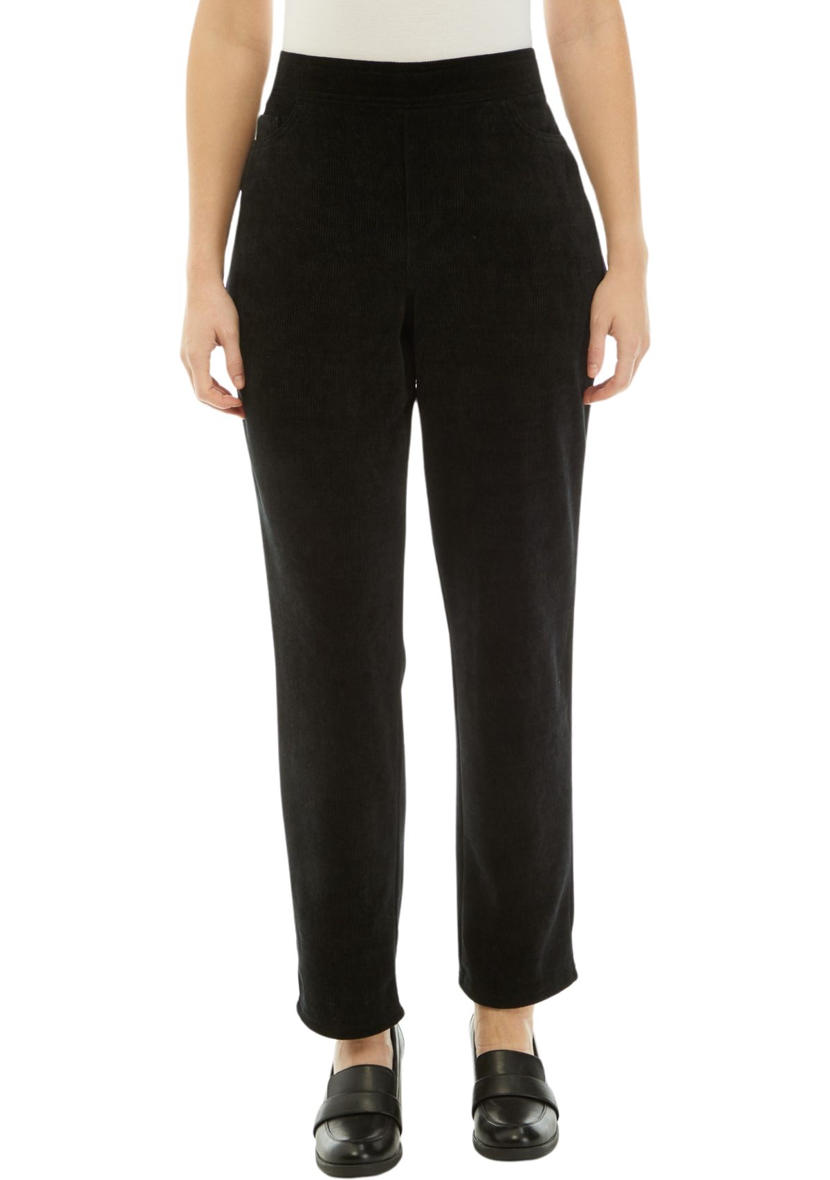 Womens Pull On Knit Corduroy Pants