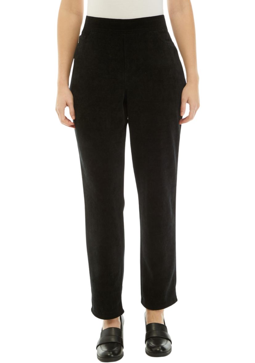 Womens Pull On Knit Corduroy Pants