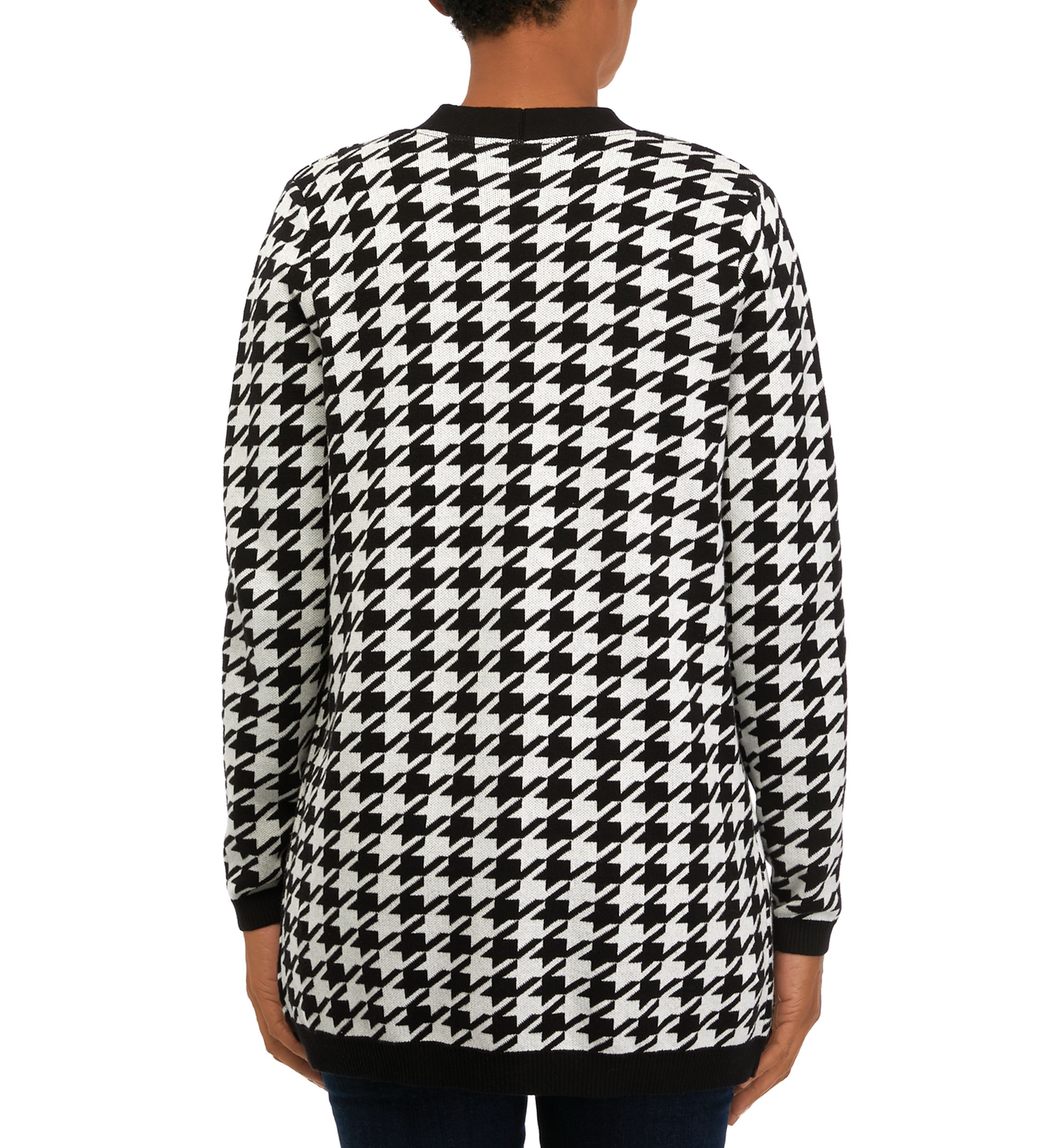 Womens Long Sleeve Jacquard Cardigan