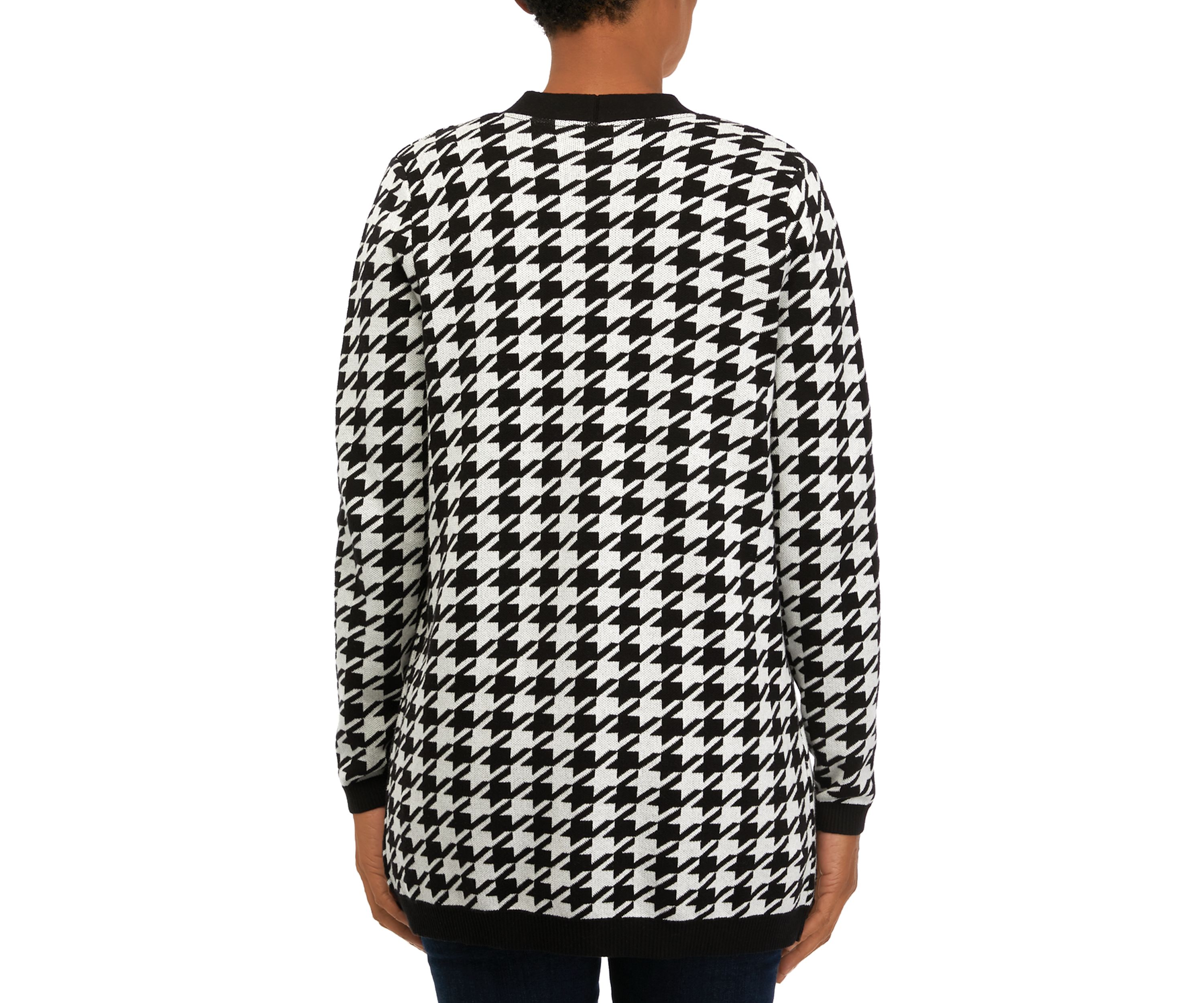 Womens Long Sleeve Jacquard Cardigan