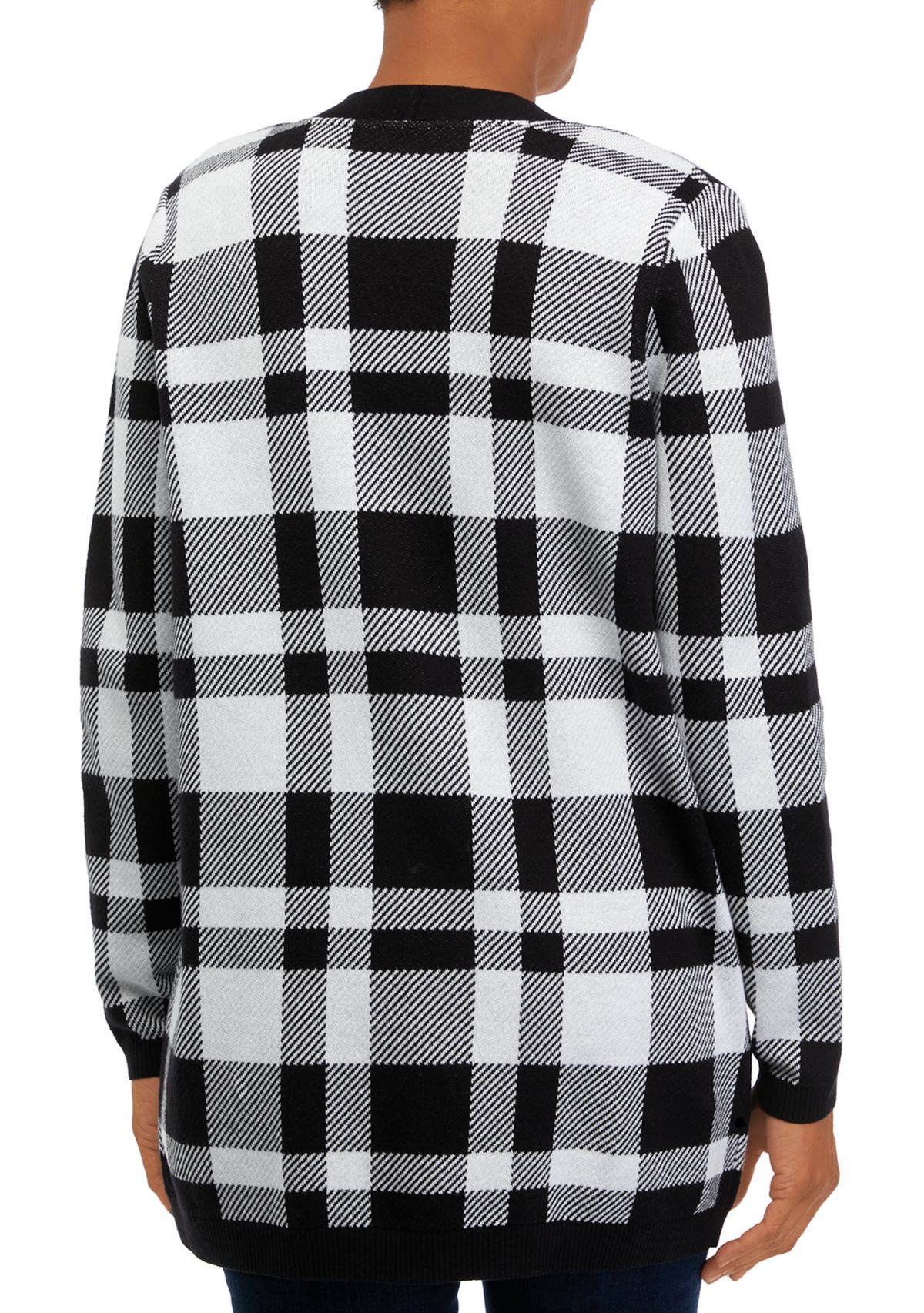 Womens Long Sleeve Jacquard Cardigan