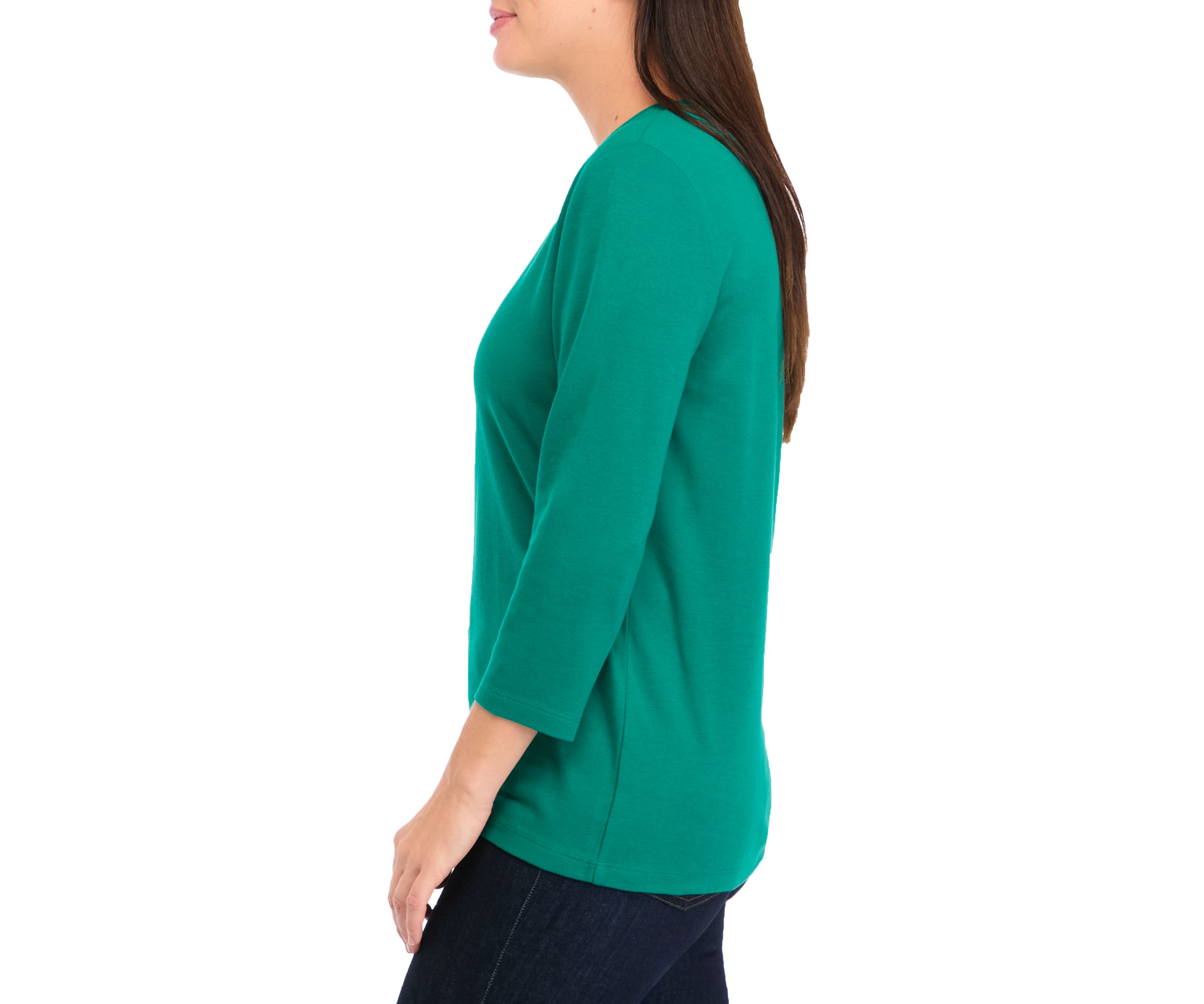 Womens 3/4 Sleeve Fashion T-Shirt 