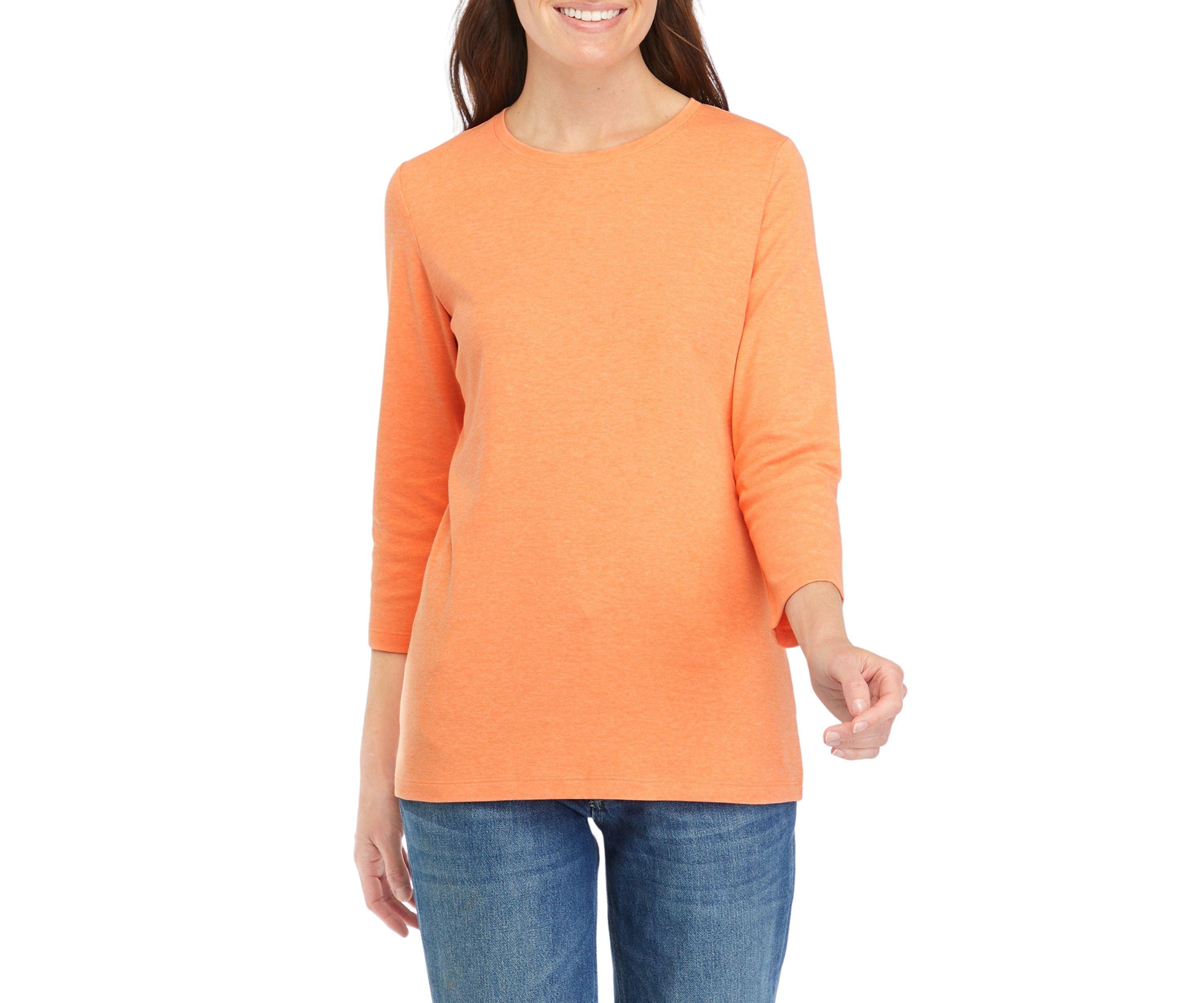 Womens 3/4 Sleeve Crew T-Shirt 