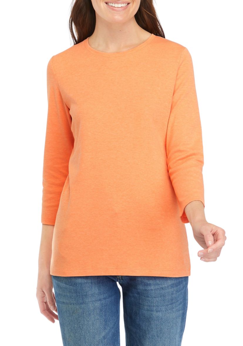 Womens 3/4 Sleeve Crew T-Shirt 