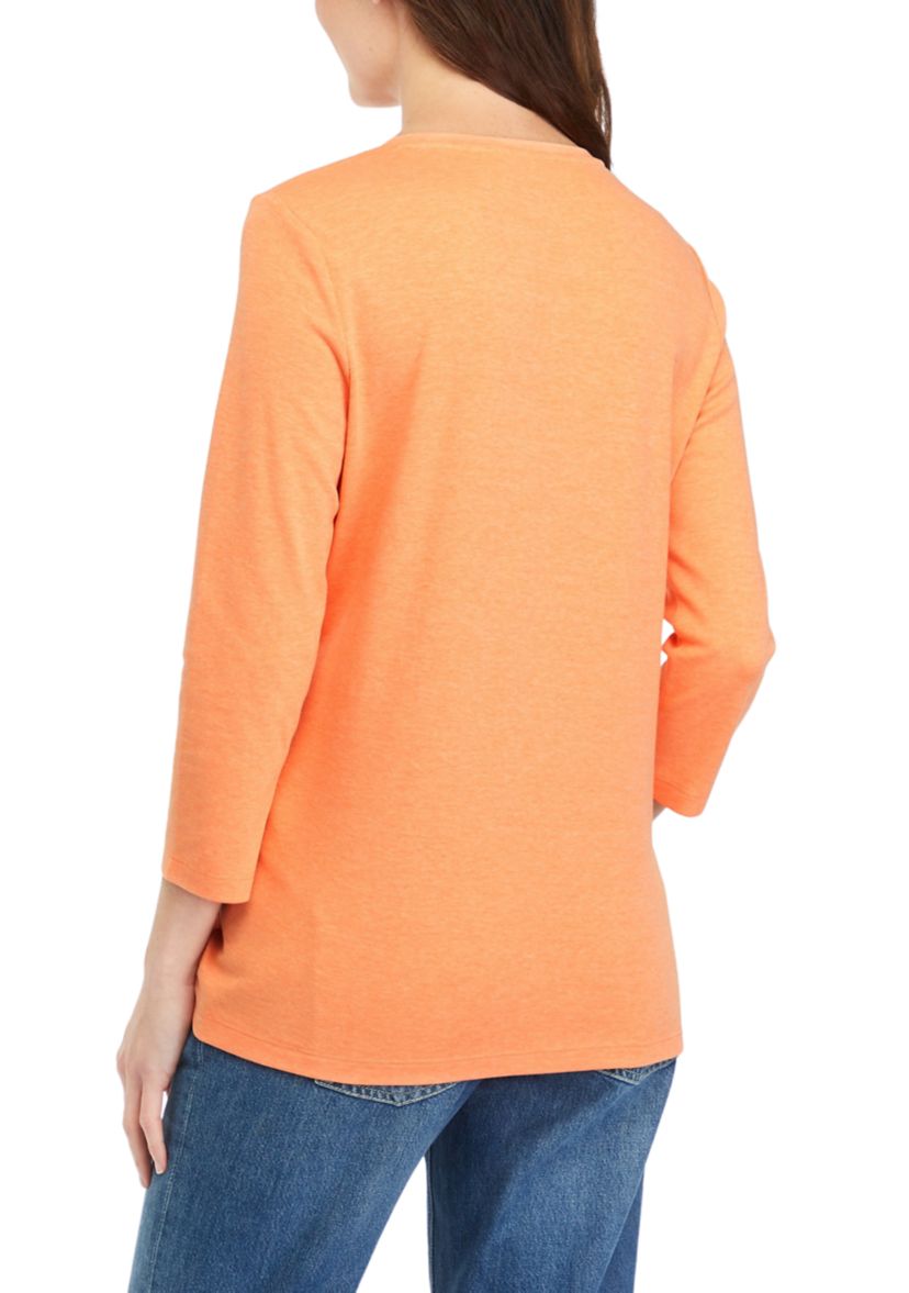 Womens 3/4 Sleeve Crew T-Shirt 
