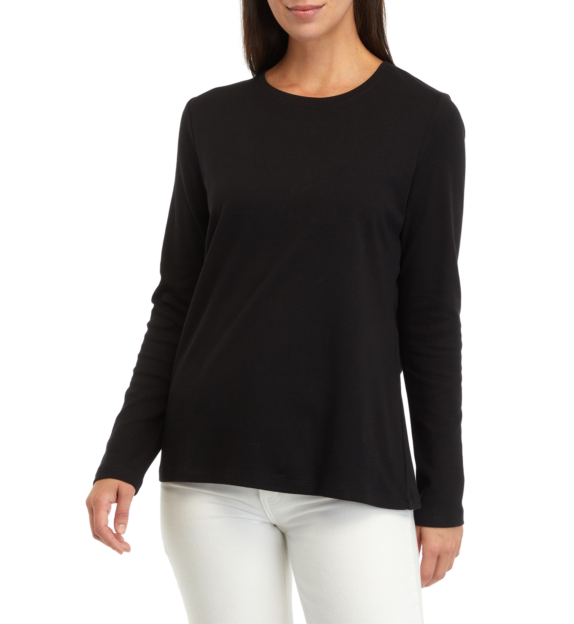 Womens Long Sleeve Crew Neck T-Shirt