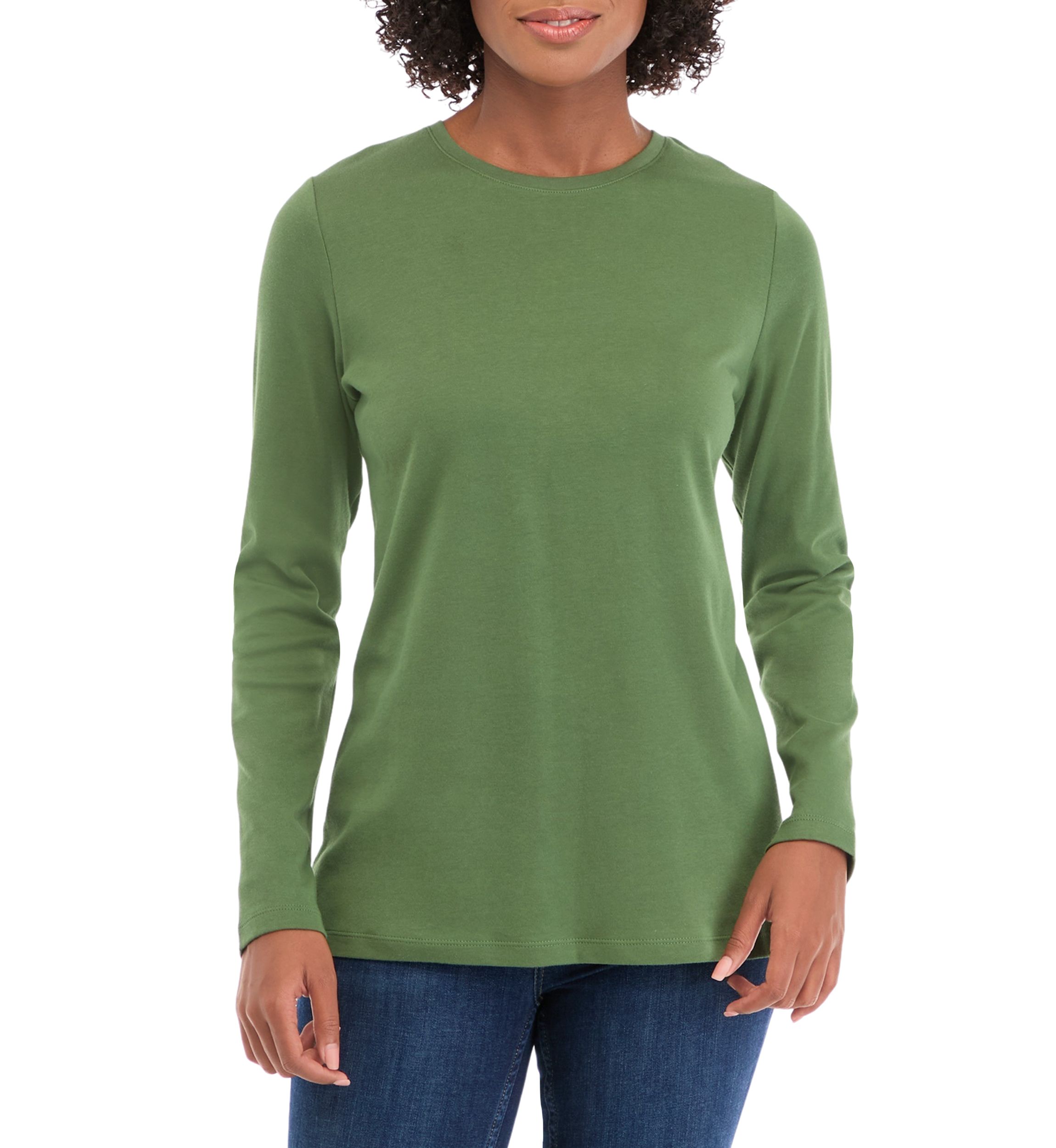 Womens Long Sleeve Crew Neck T-Shirt