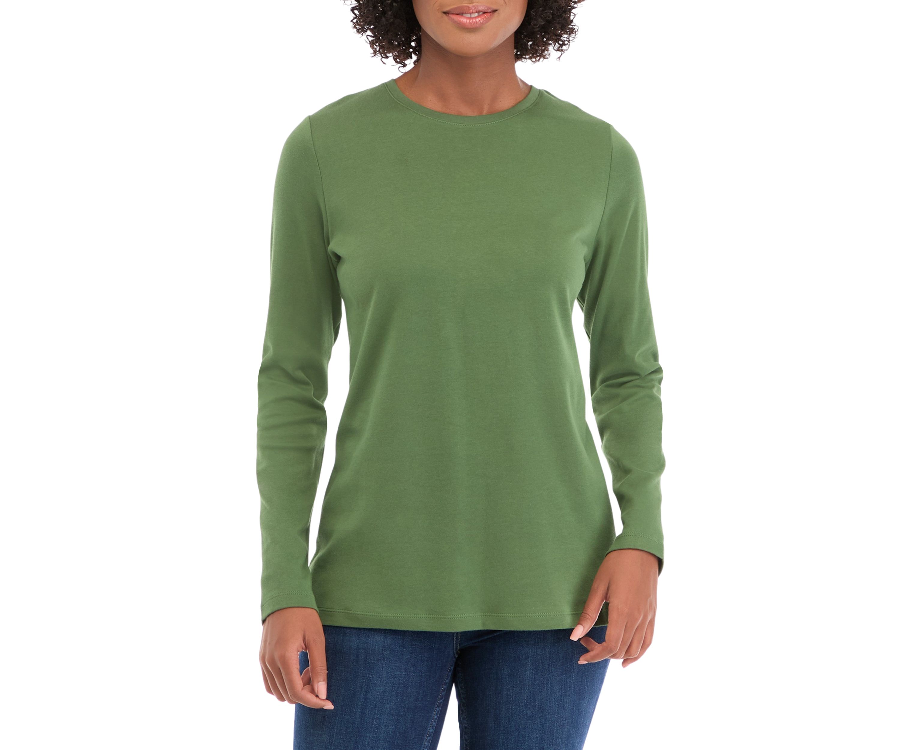 Womens Long Sleeve Crew Neck T-Shirt