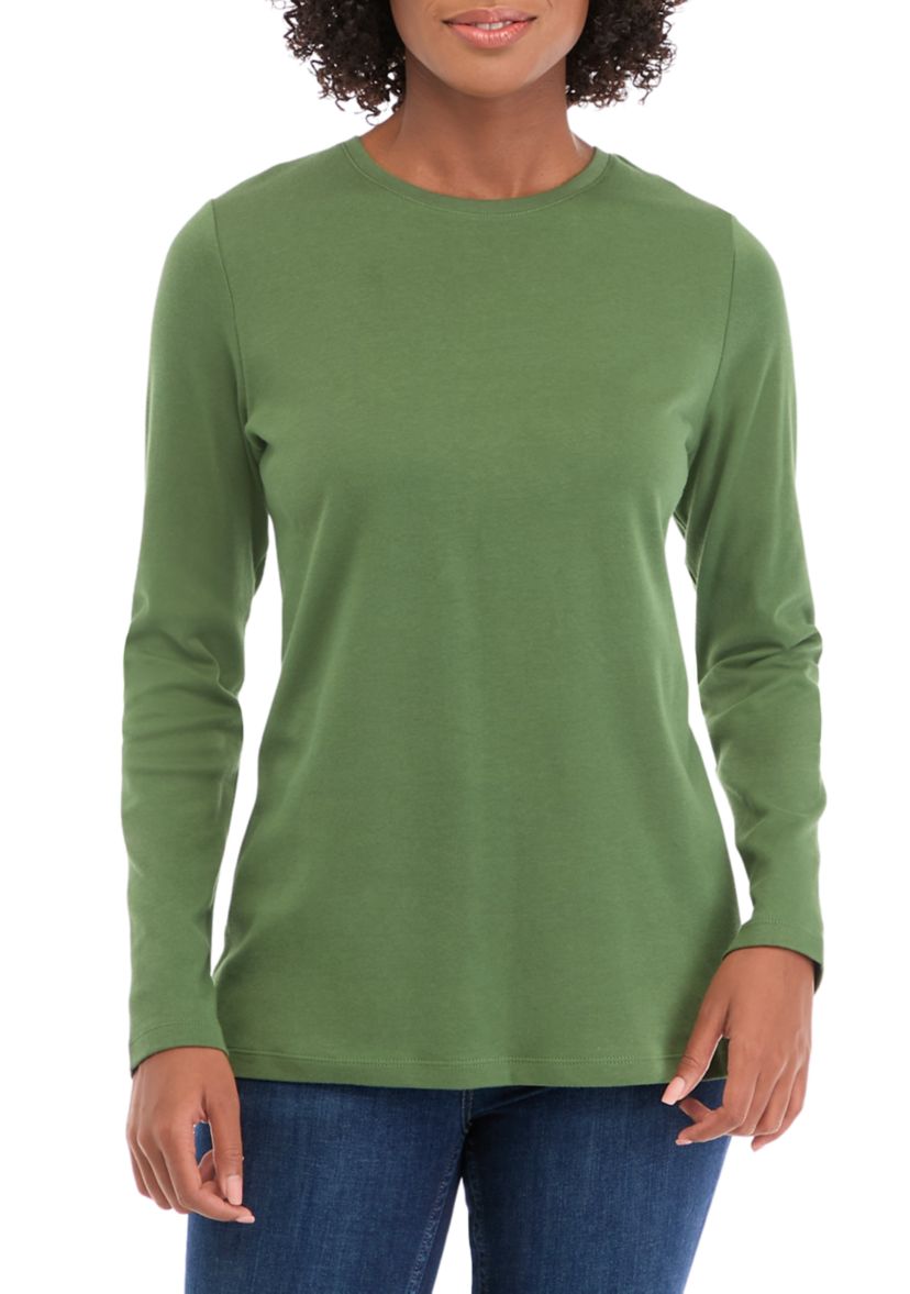 Womens Long Sleeve Crew Neck T-Shirt