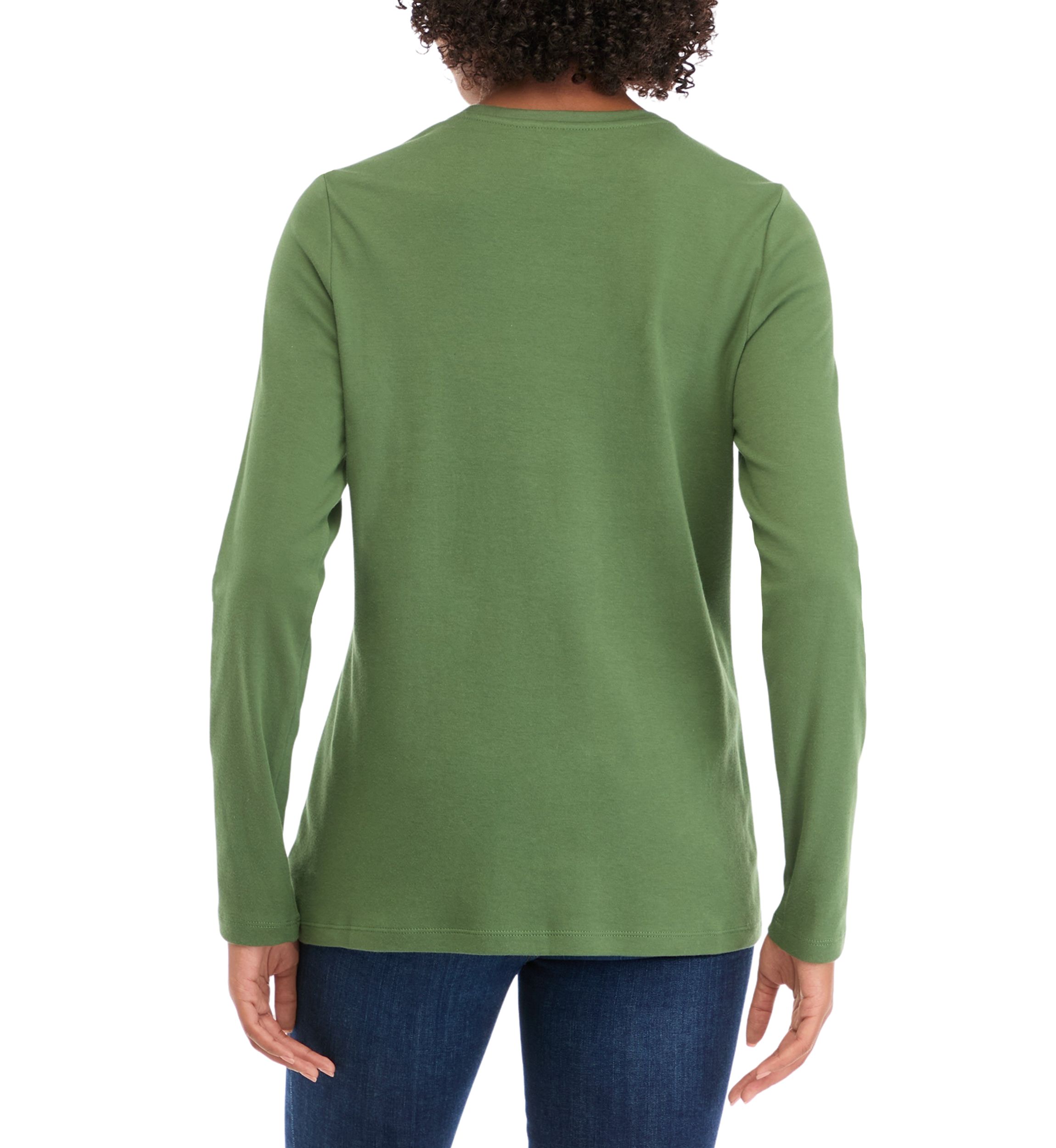 Womens Long Sleeve Crew Neck T-Shirt