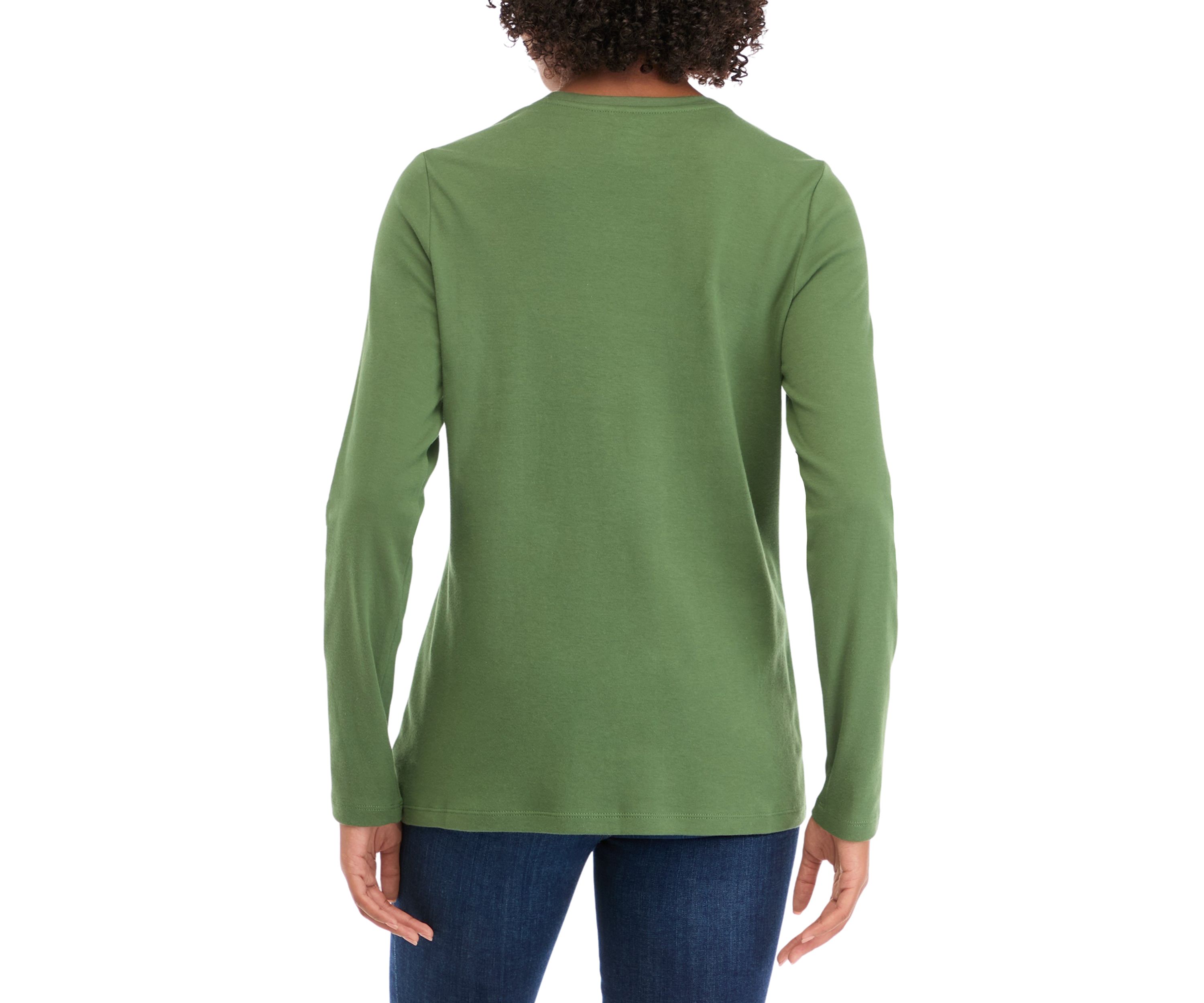 Womens Long Sleeve Crew Neck T-Shirt