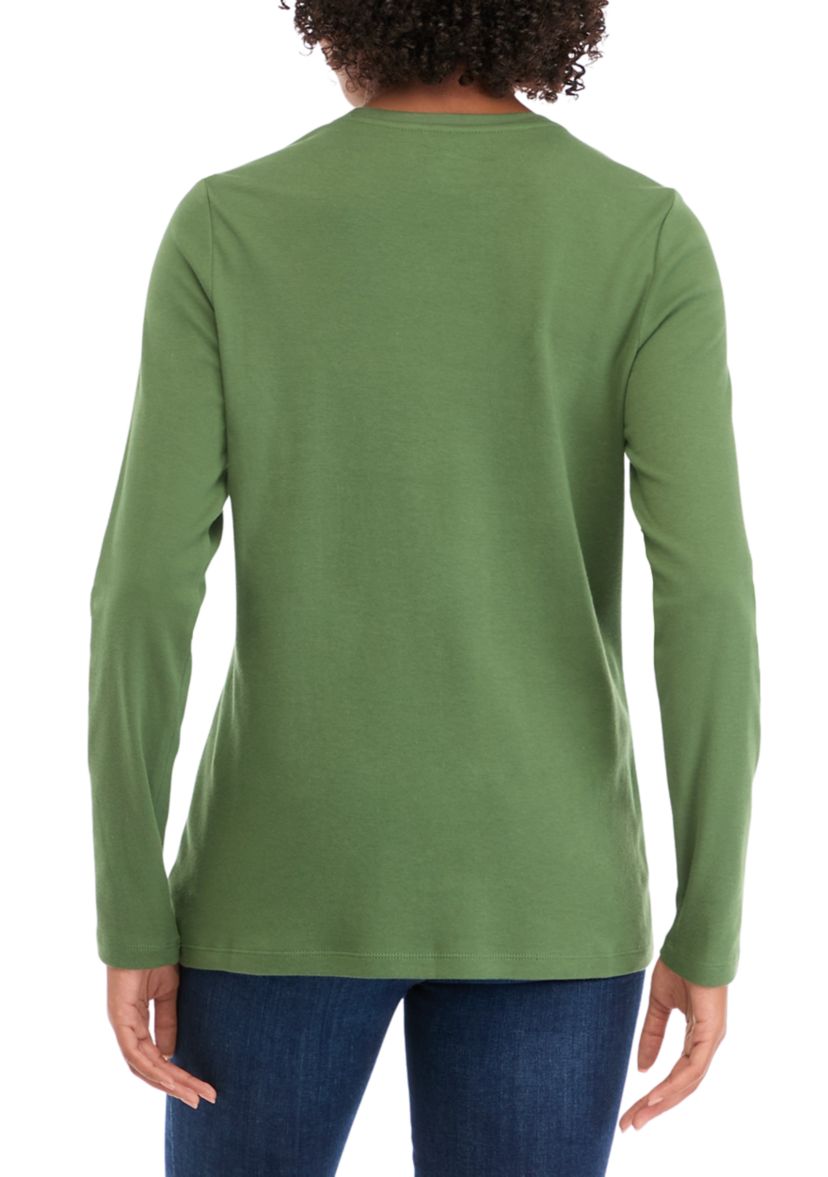 Womens Long Sleeve Crew Neck T-Shirt
