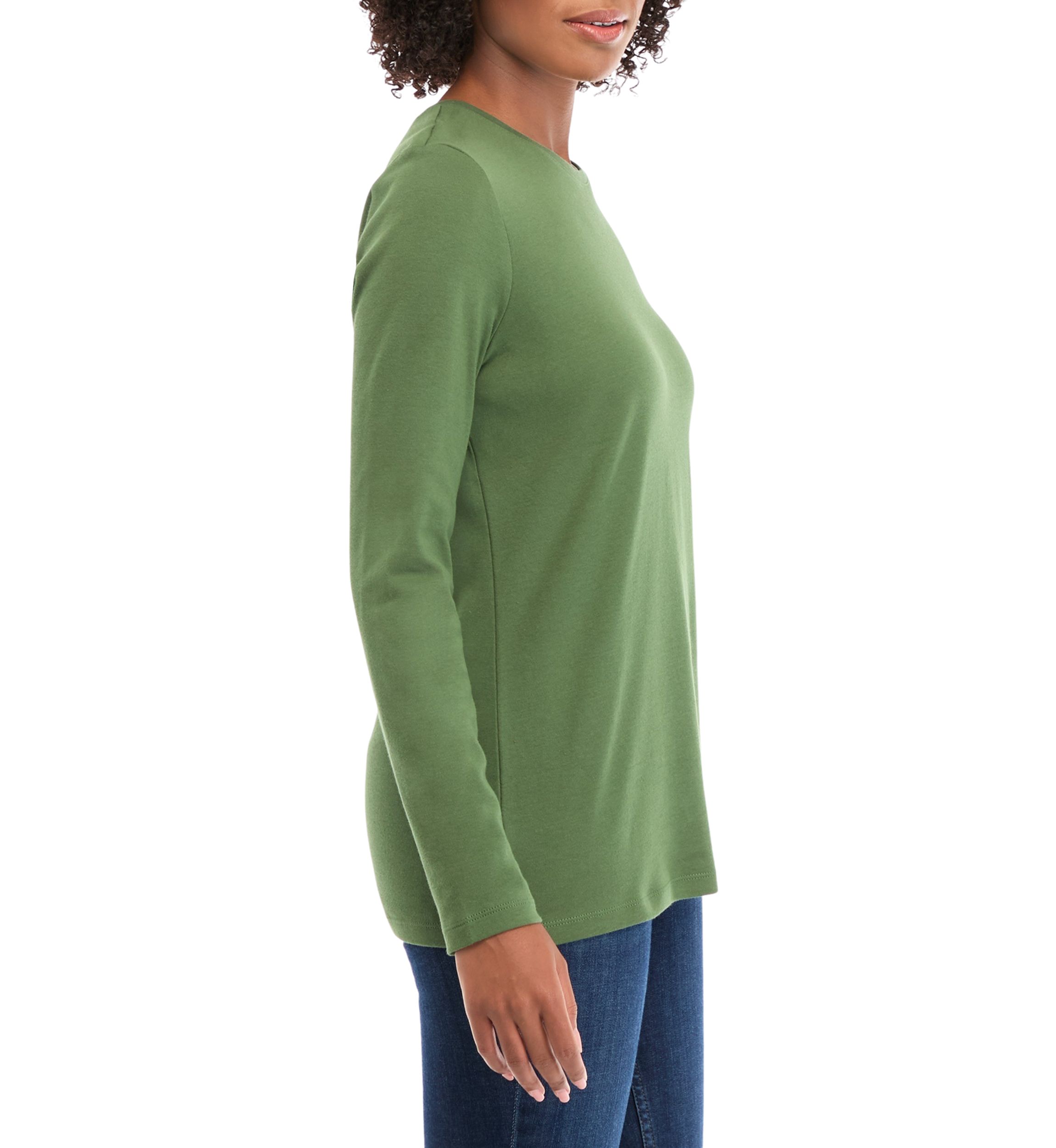 Womens Long Sleeve Crew Neck T-Shirt