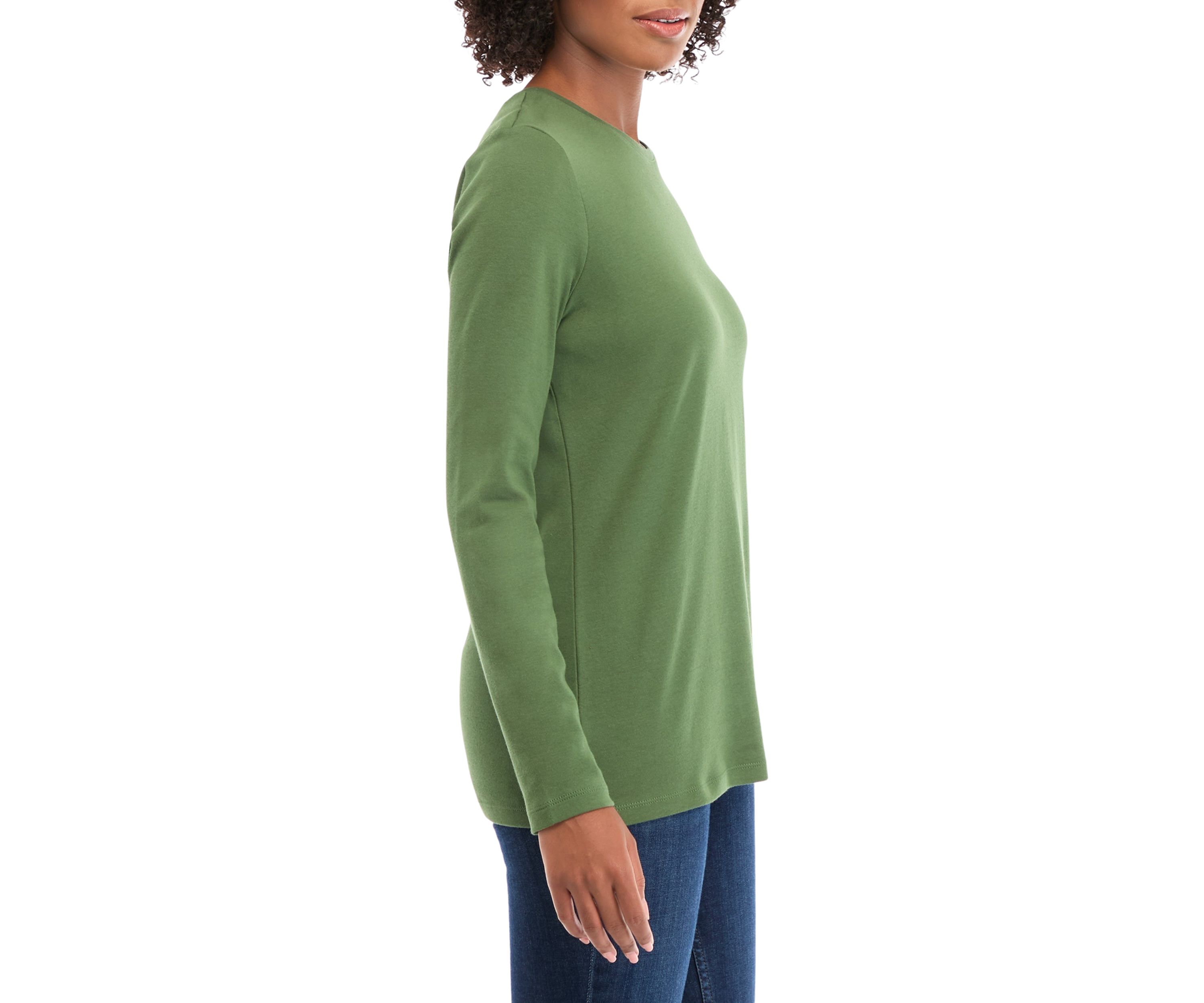 Womens Long Sleeve Crew Neck T-Shirt