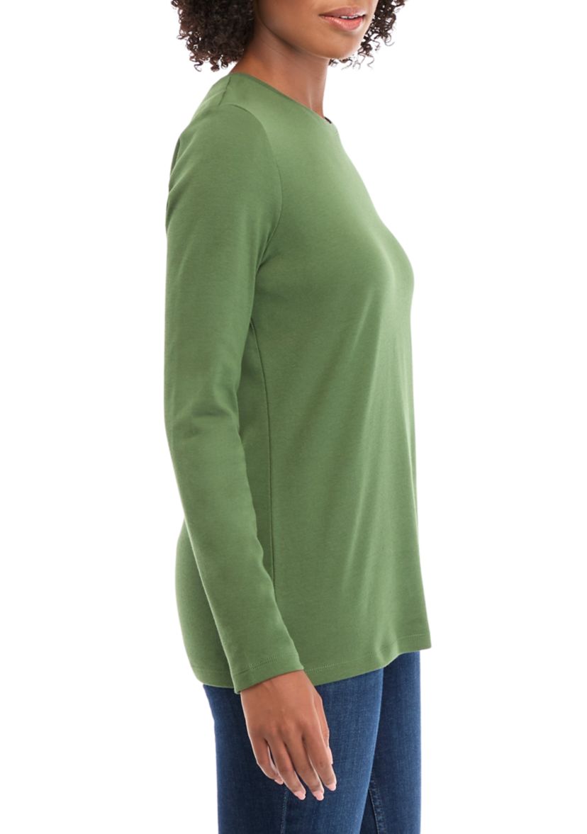 Womens Long Sleeve Crew Neck T-Shirt