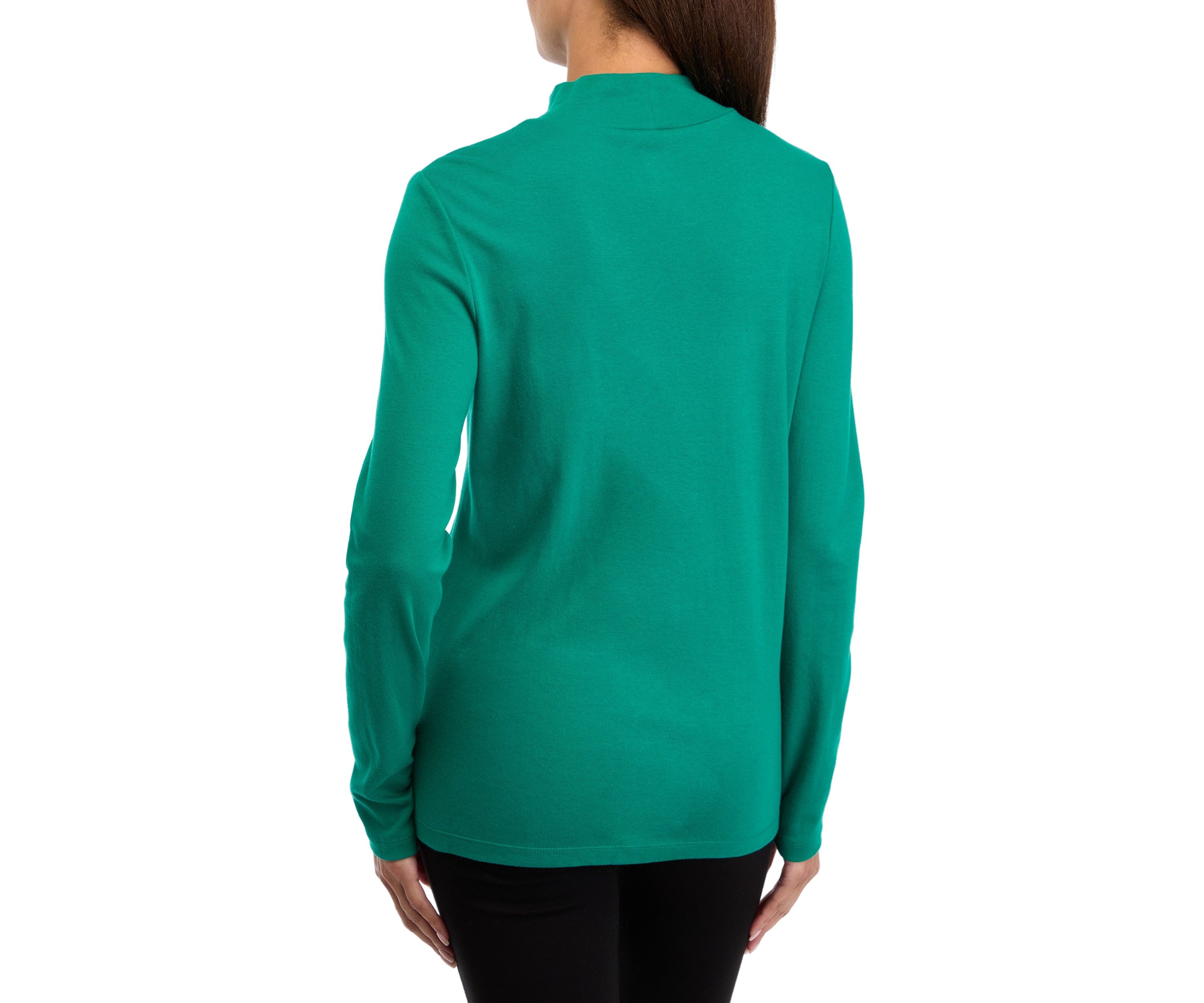 Womens Long Sleeve Mock Neck Top 
