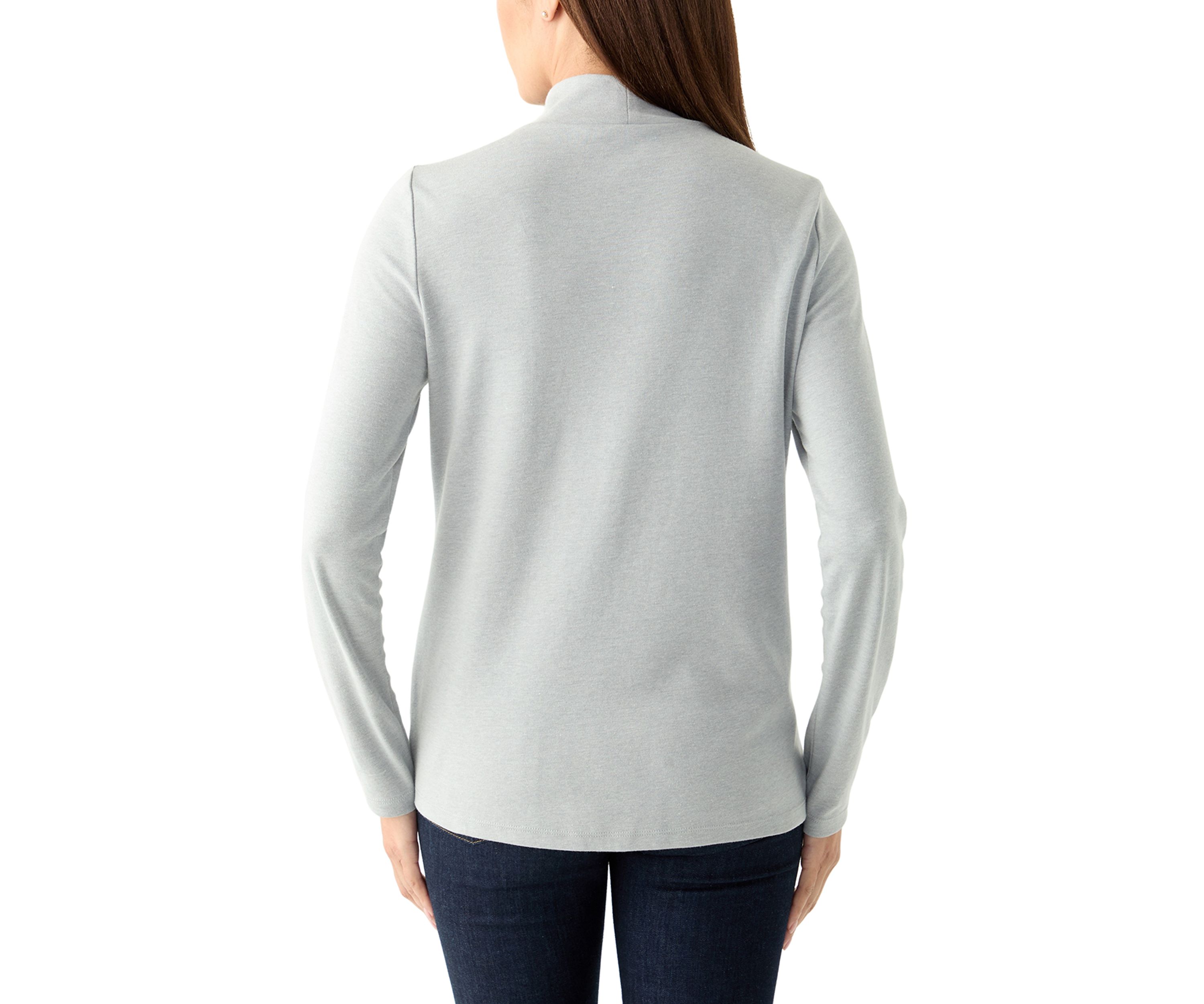 Womens Long Sleeve Mock Neck T-Shirt