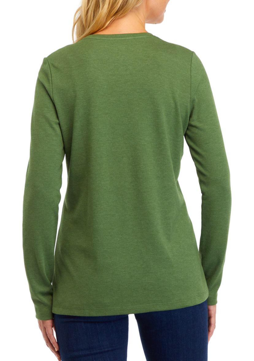 Womens Long Sleeve Autumn Graphic T-Shirt 