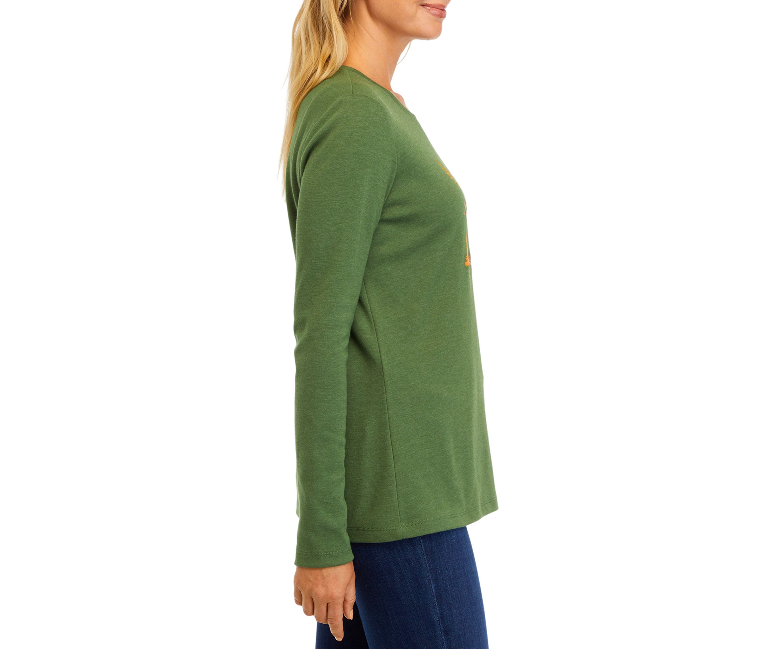 Womens Long Sleeve Autumn Graphic T-Shirt 