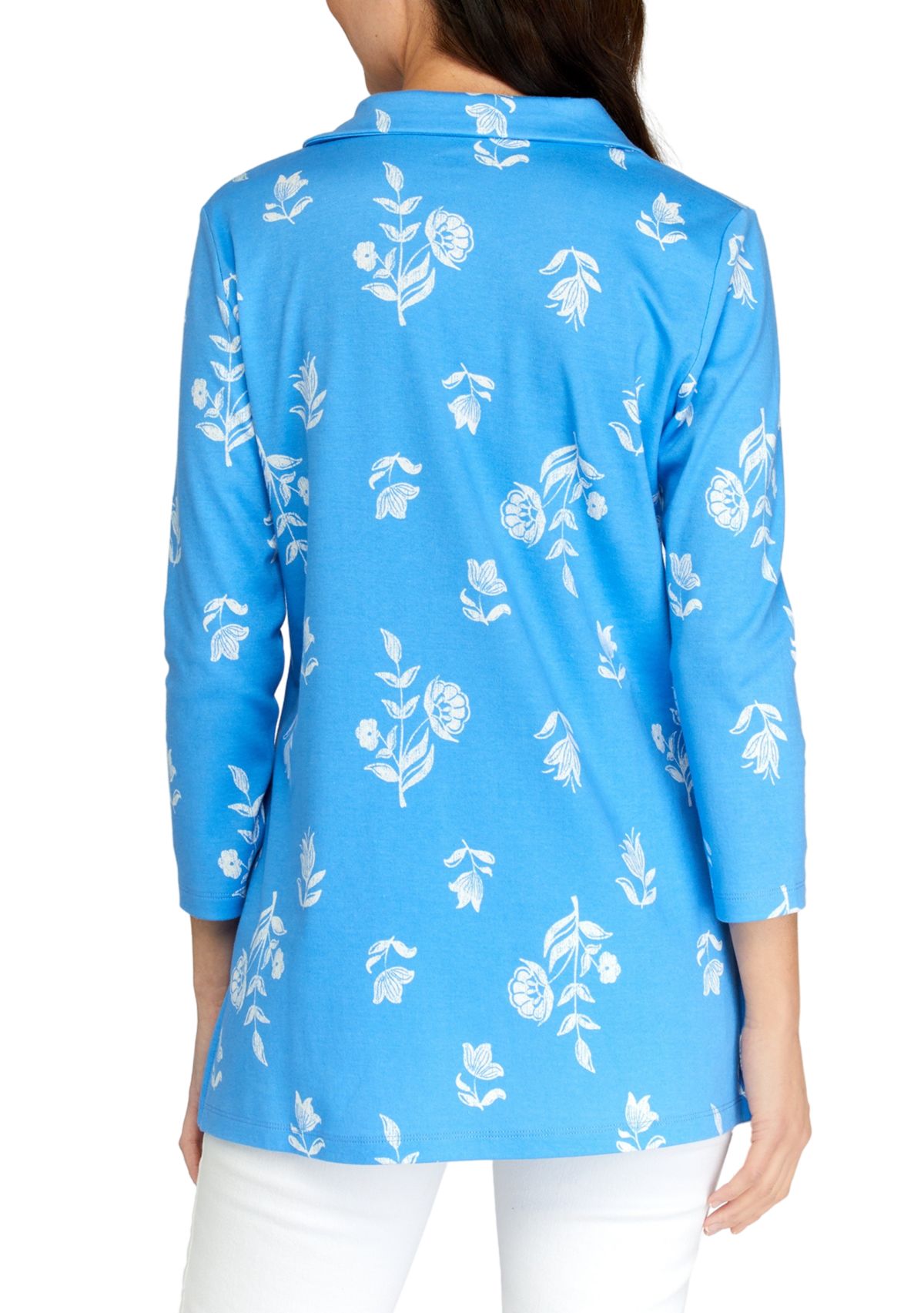 Womens Printed Polo Top