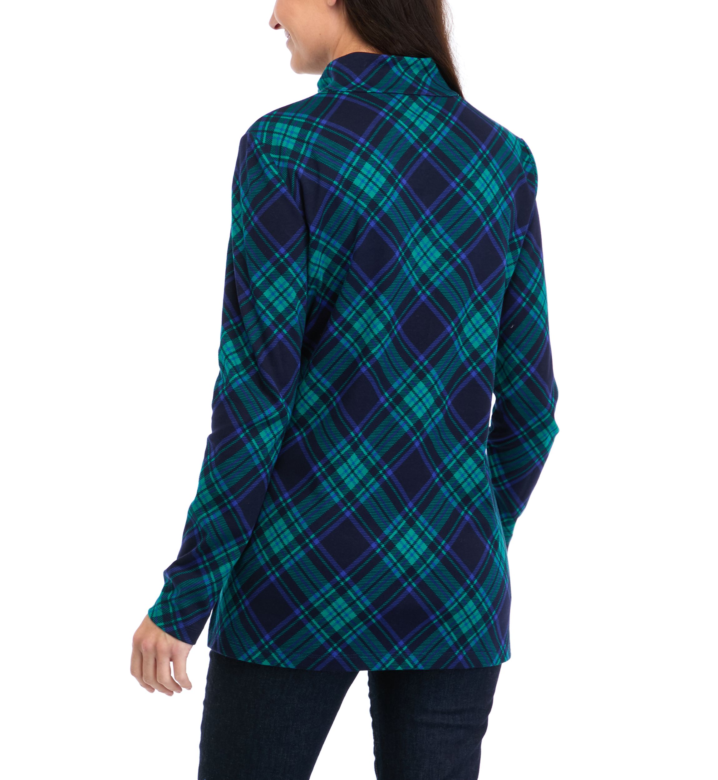 Womens Mock Neck Henley Shirt