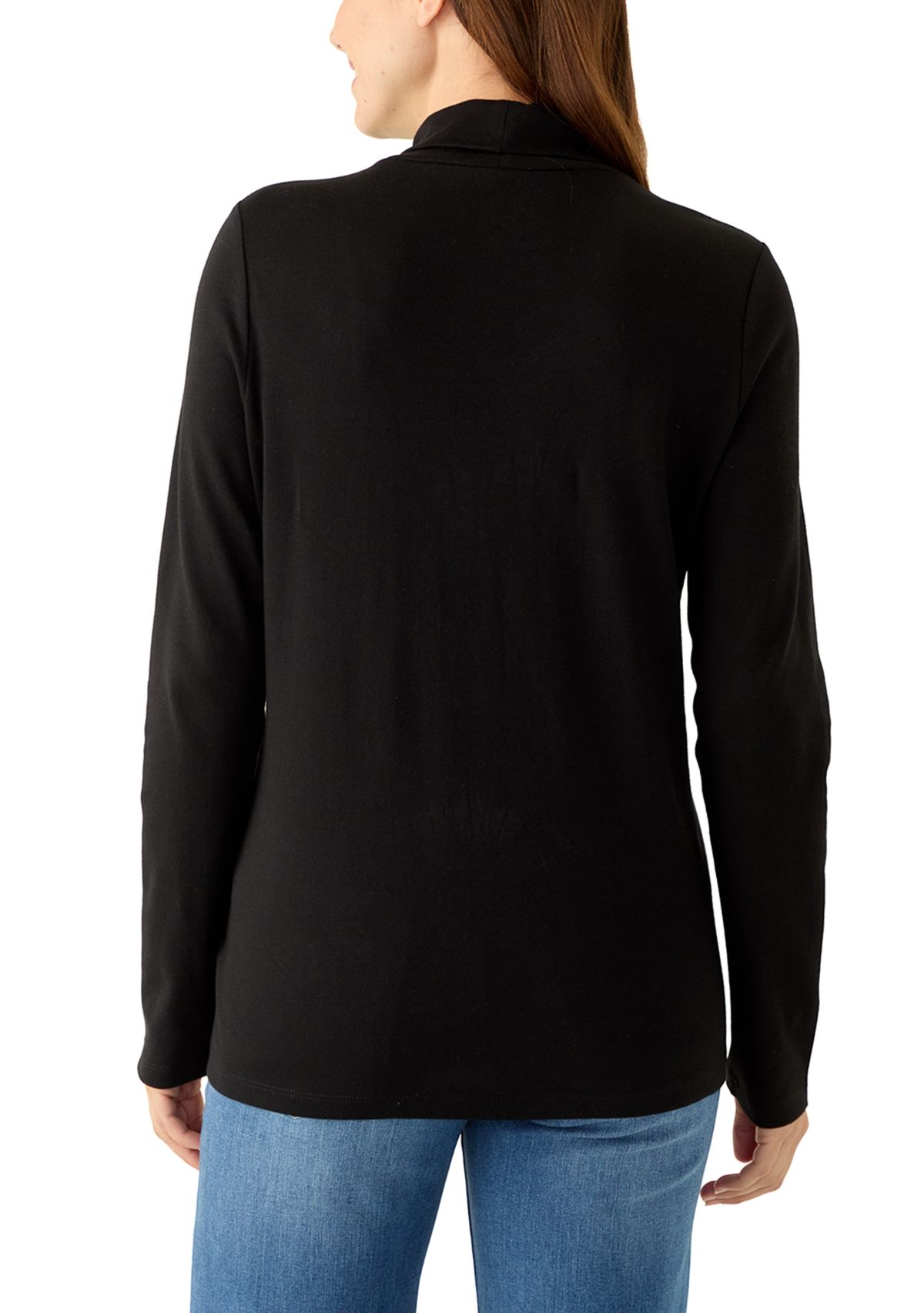Womens Long Sleeve Mock Neck Top