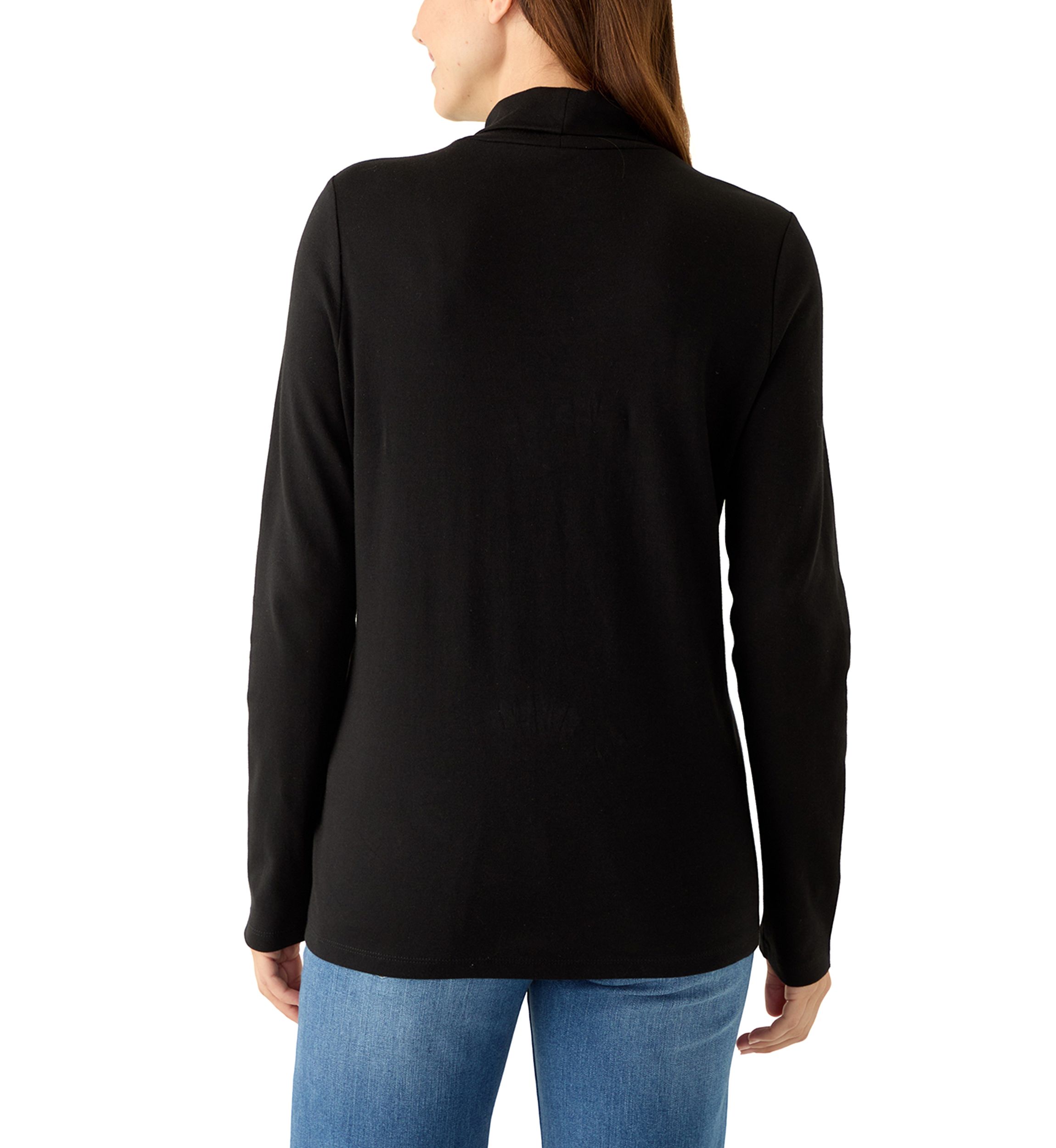 Womens Long Sleeve Mock Neck Top