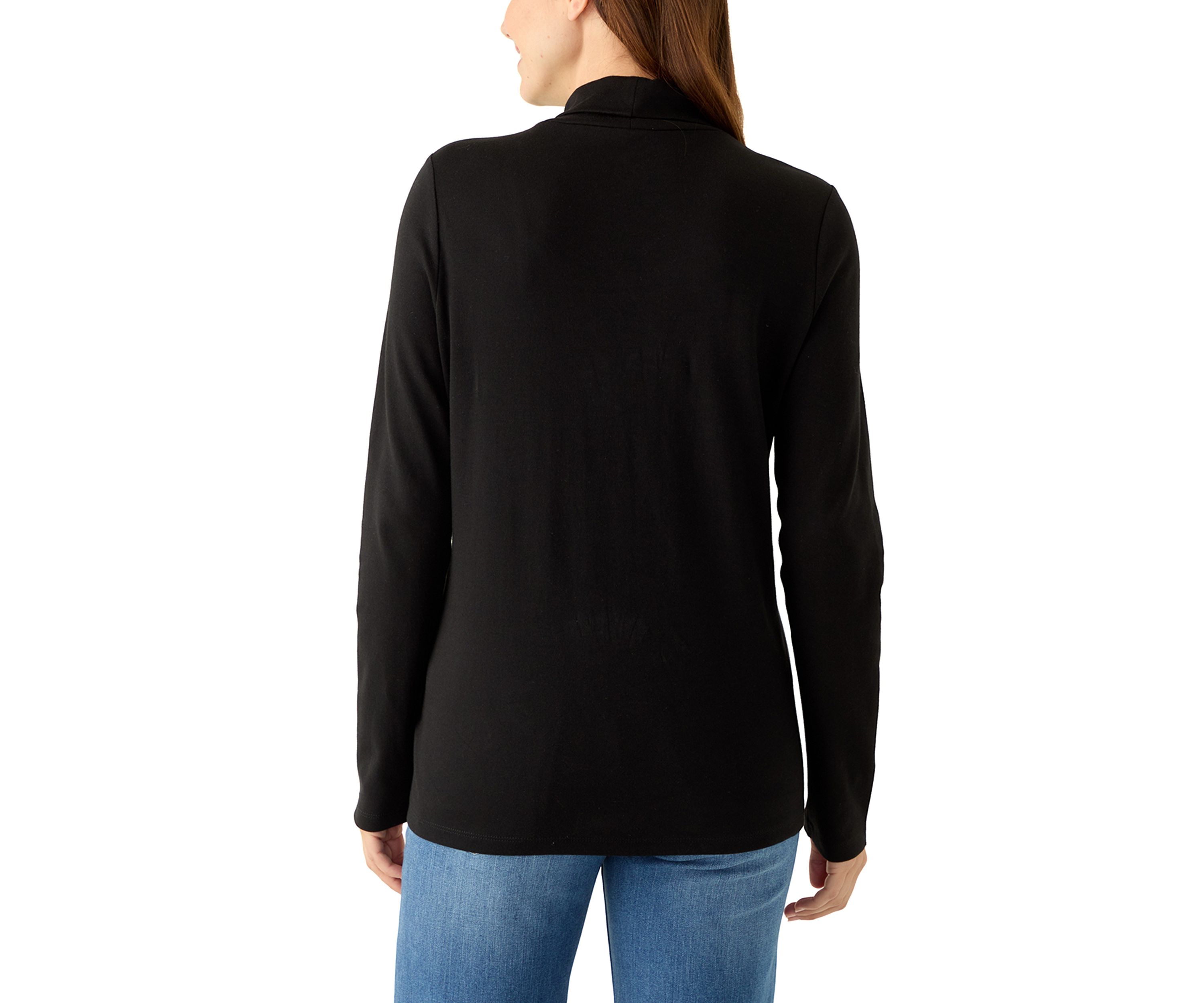 Womens Long Sleeve Mock Neck Top