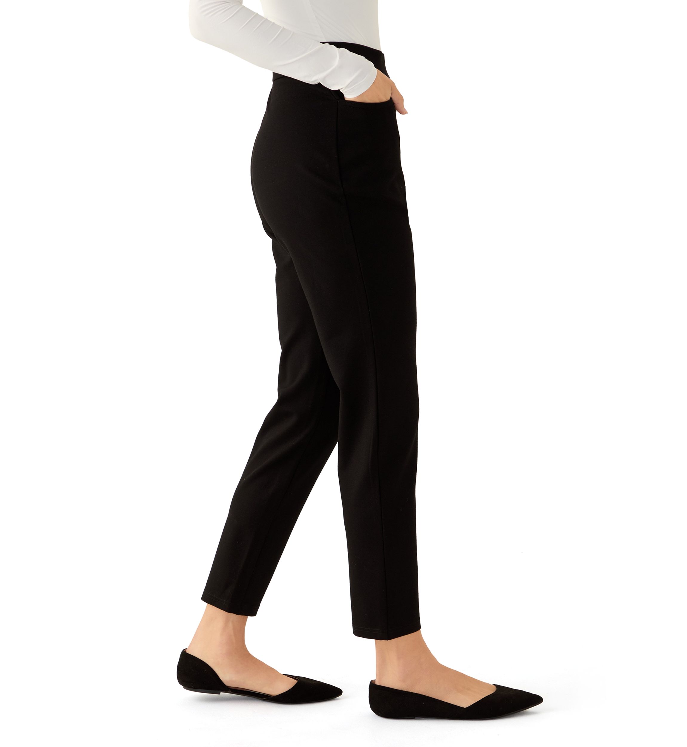 Womens Pull On Ponte Pants