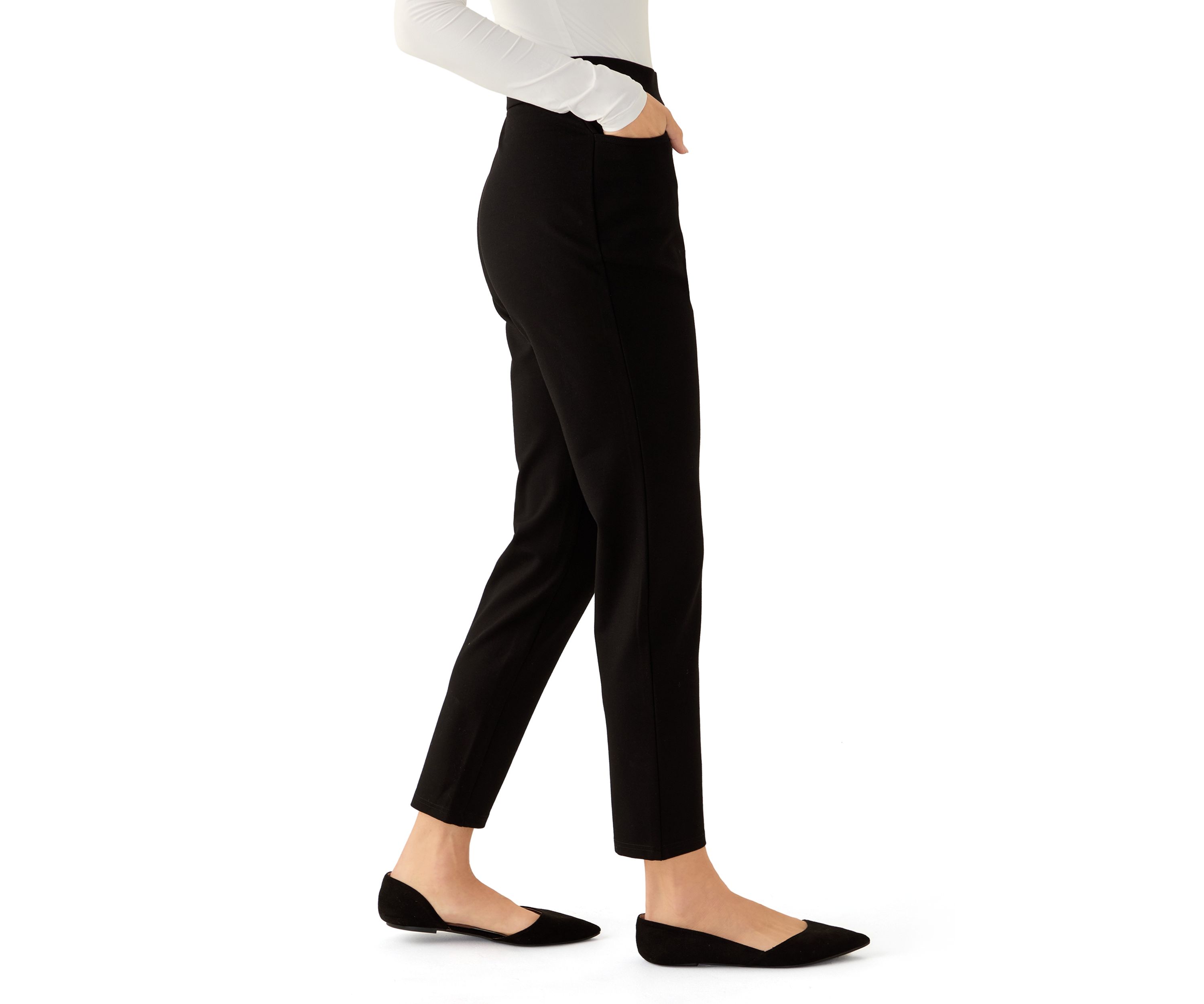 Womens Pull On Ponte Pants