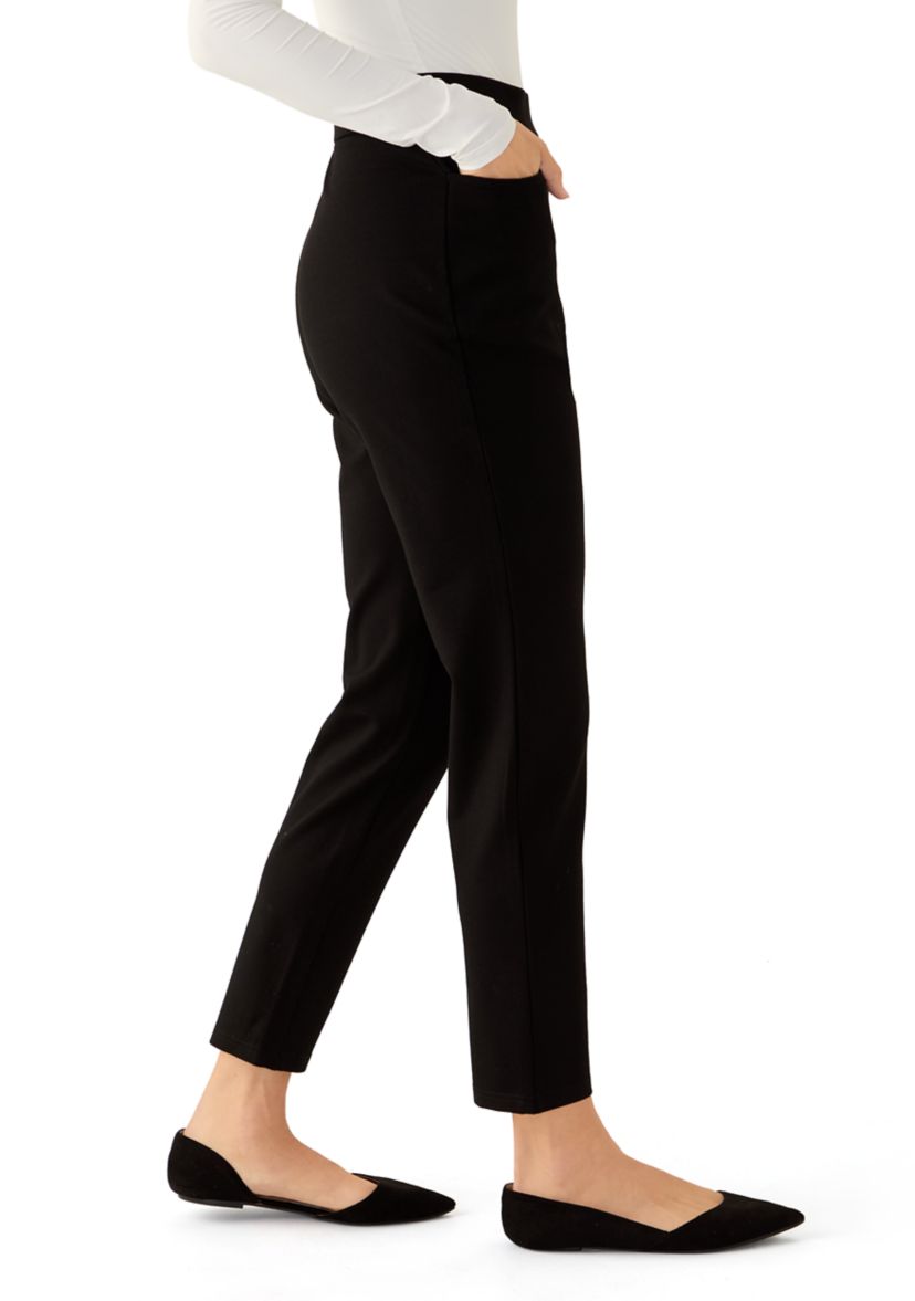 Womens Pull On Ponte Pants