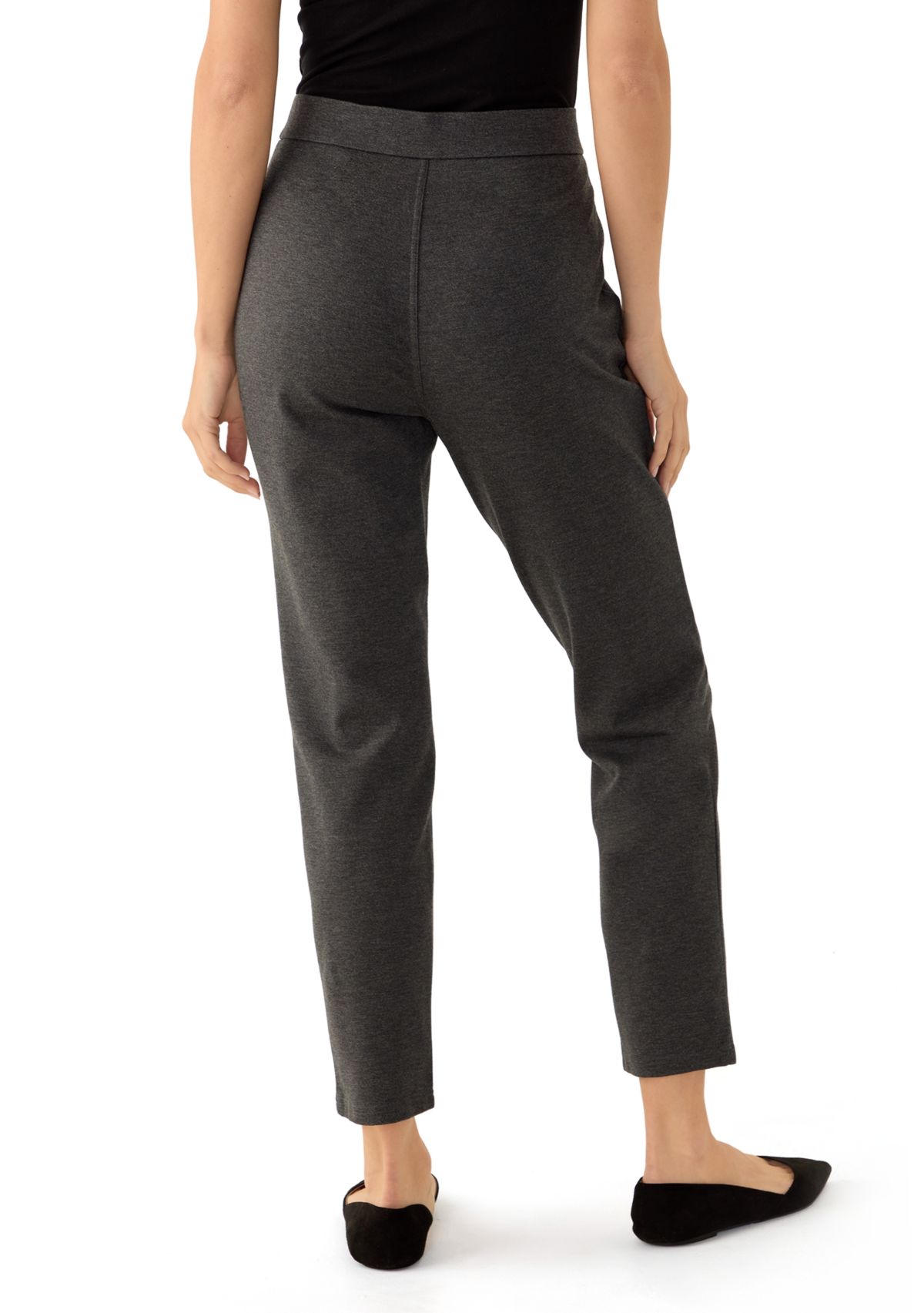 Womens Pull On Ponte Heather Pants