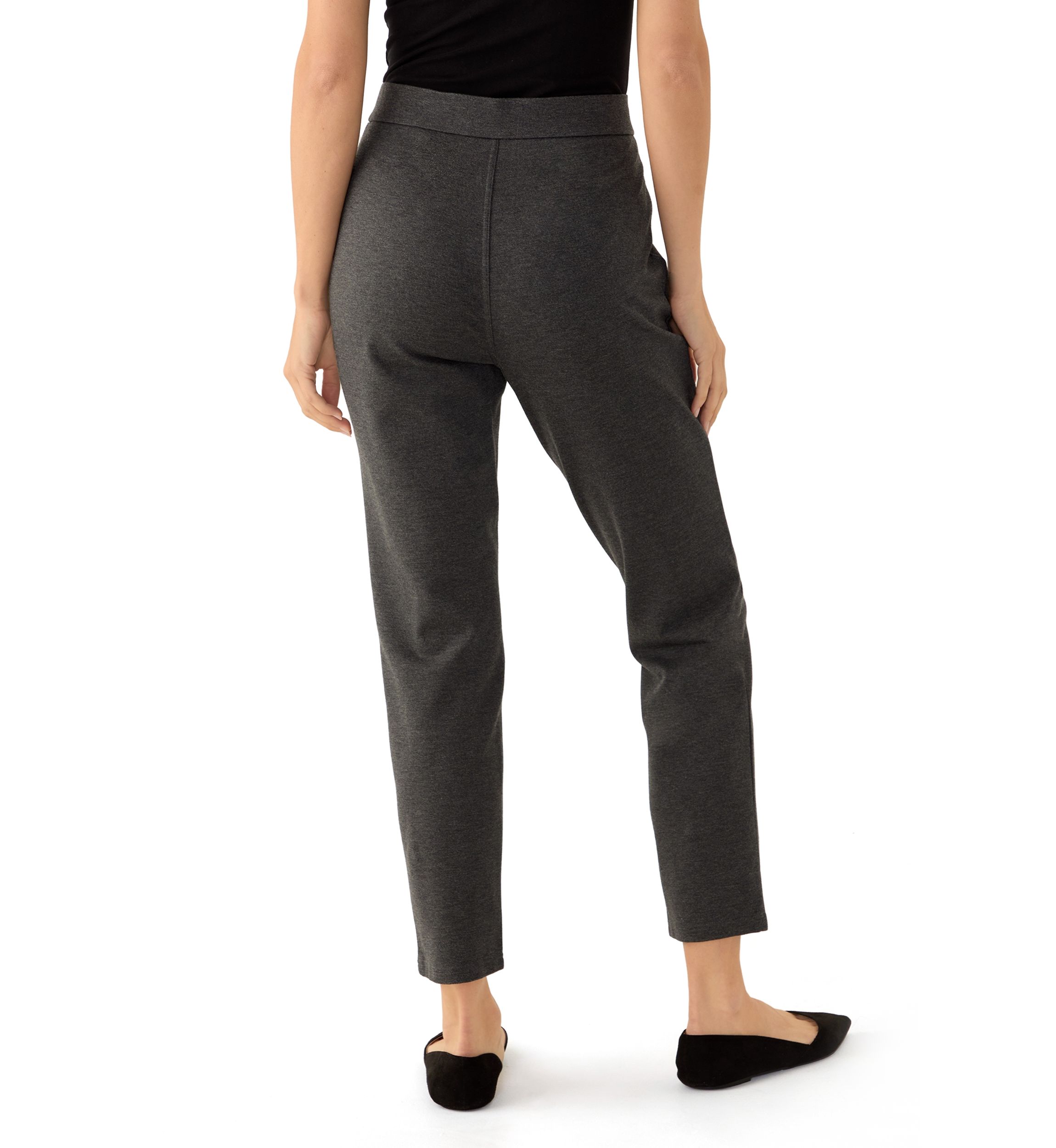 Womens Pull On Ponte Heather Pants