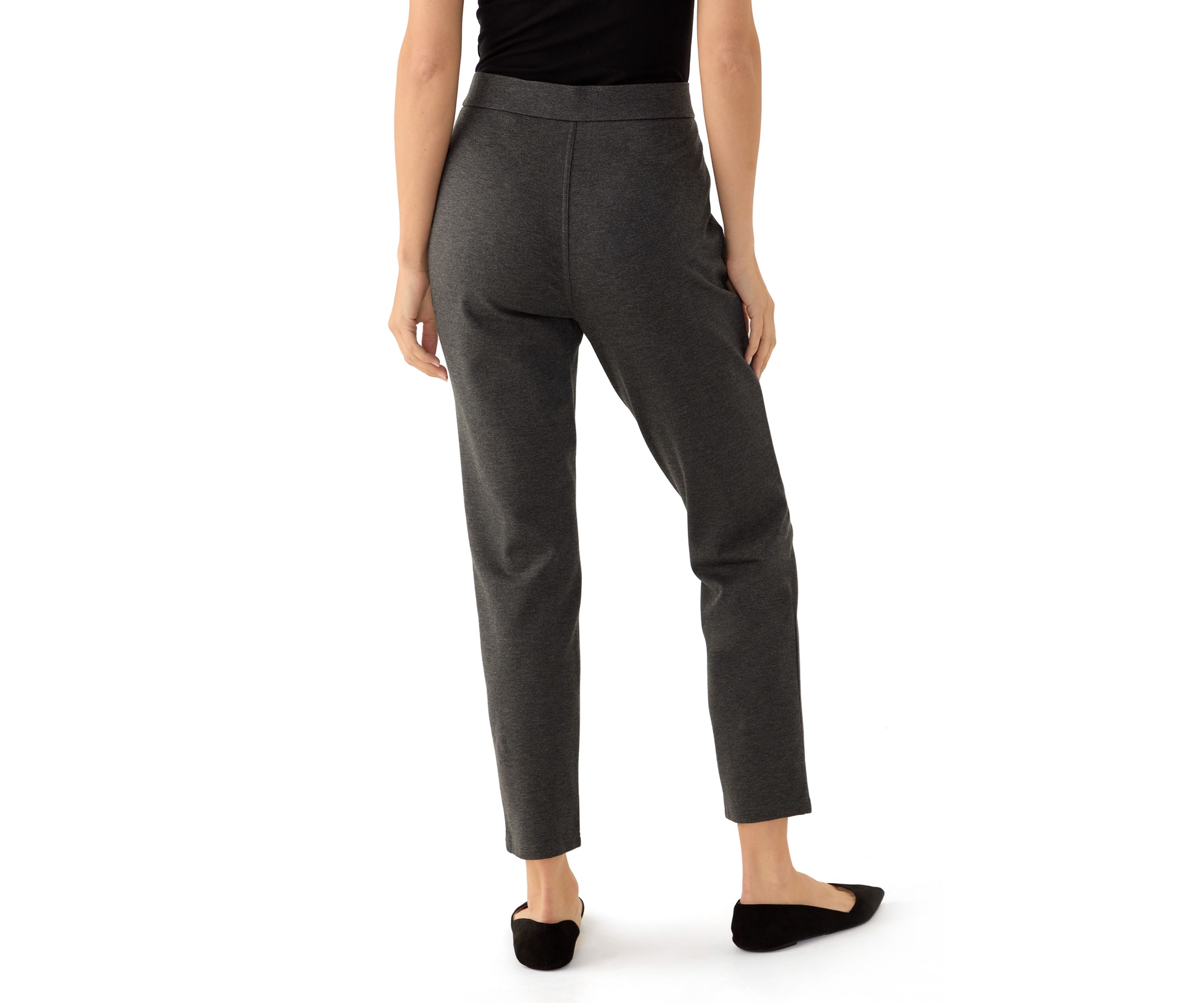 Womens Pull On Ponte Heather Pants