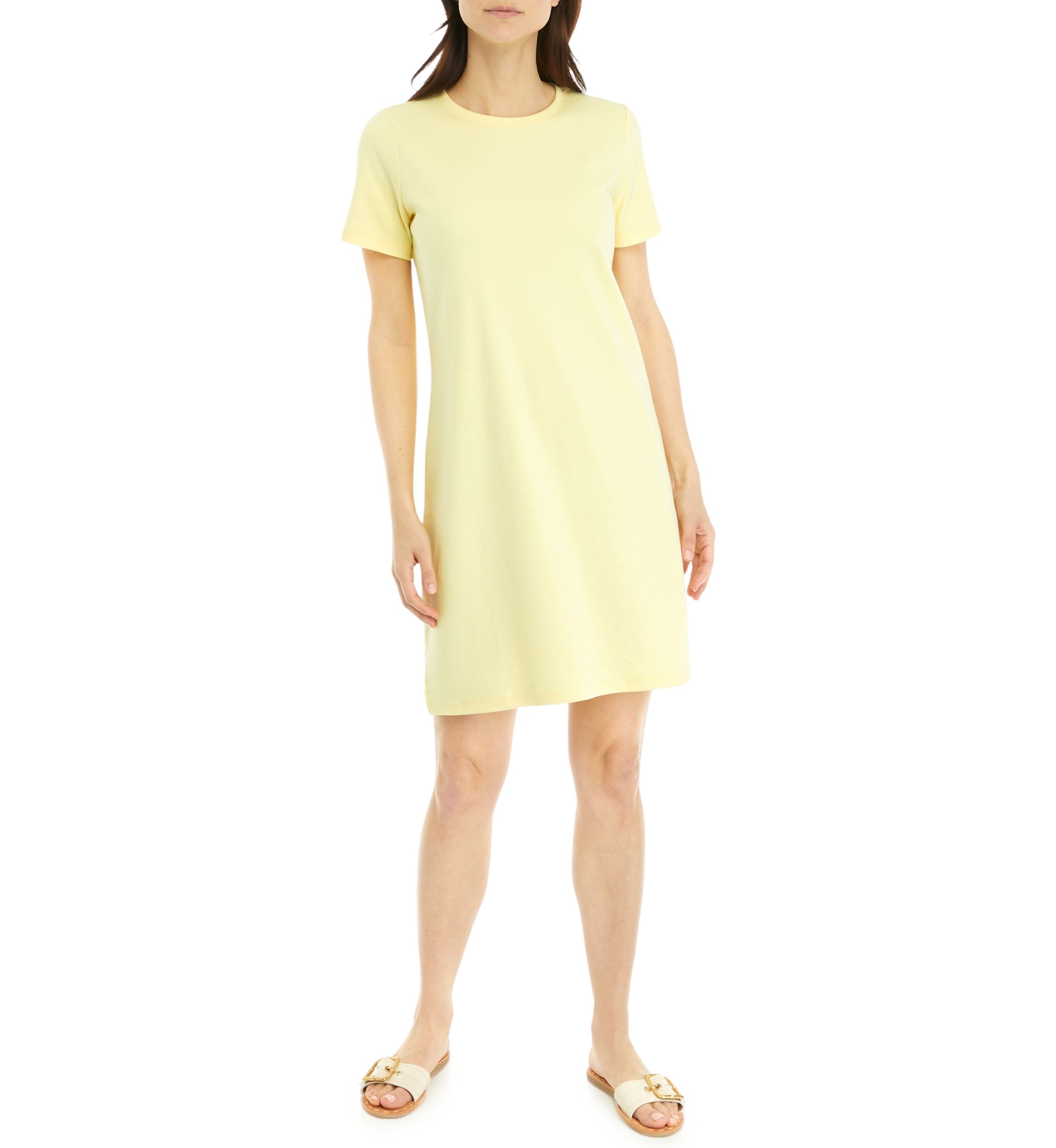 Womens Short Sleeve Crew Neck Dress